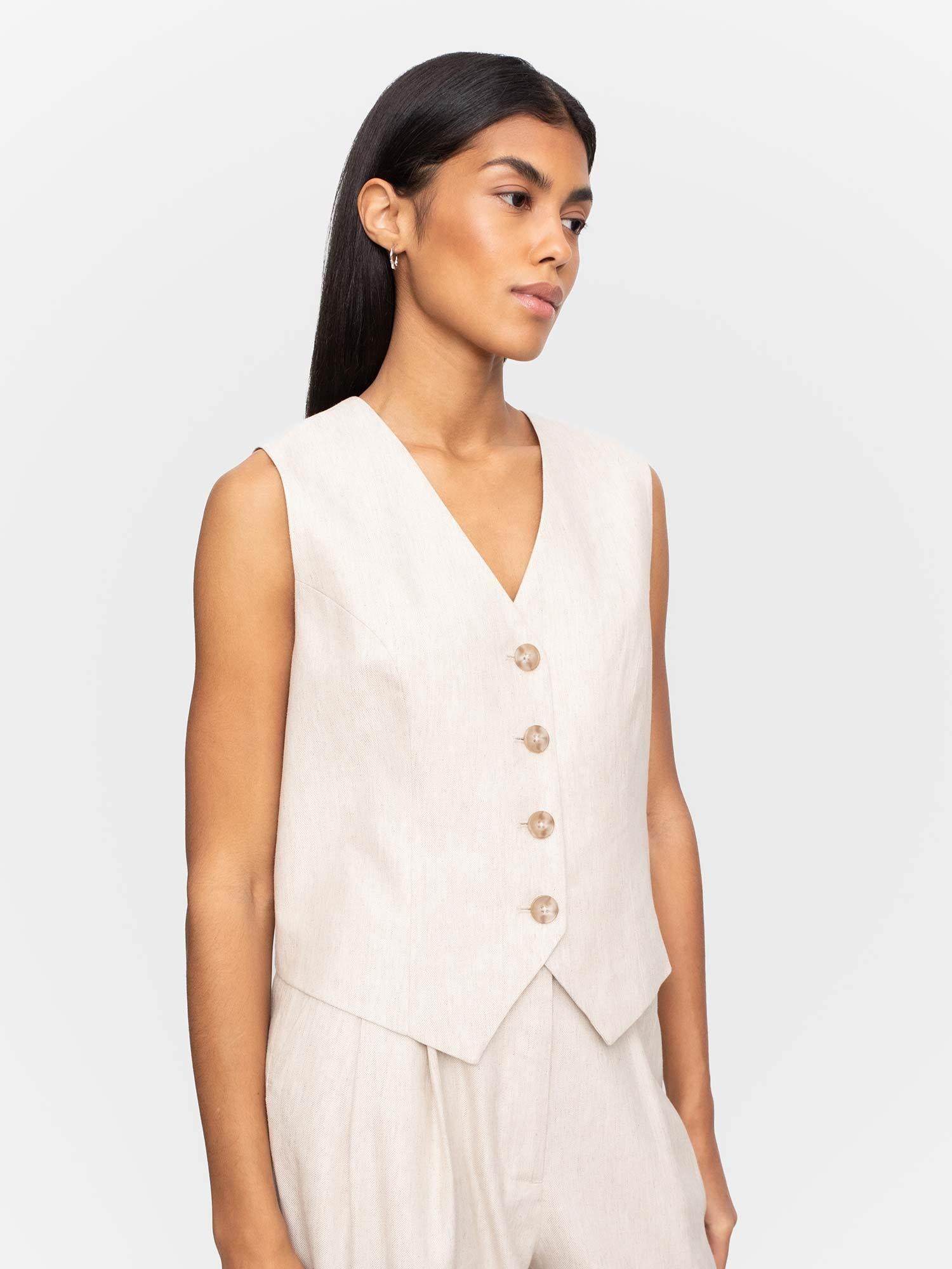 Vivienne Vest - Light Sand Melange