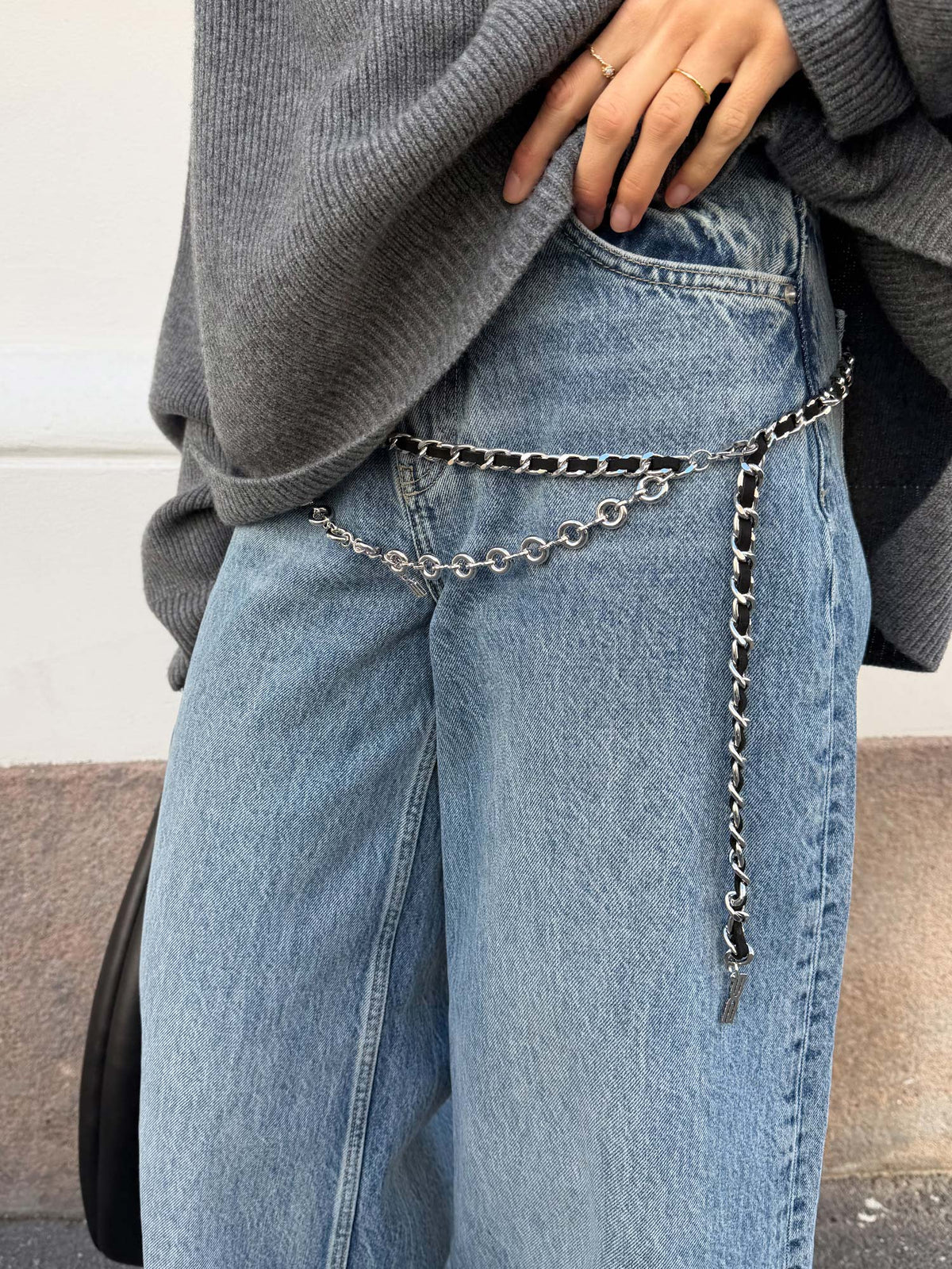 Zinnia Chain Belt - Silver