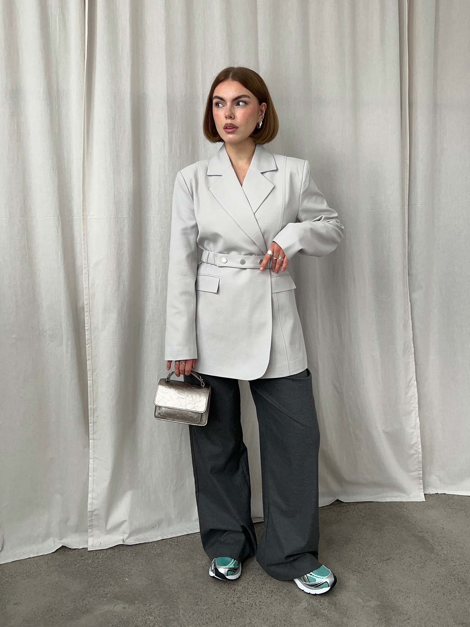 Dagny Blazer - White Onyx Mel