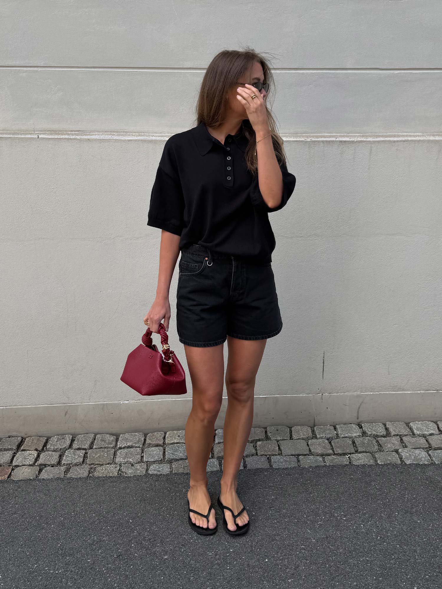 Talla ss Polo Pullover - Black