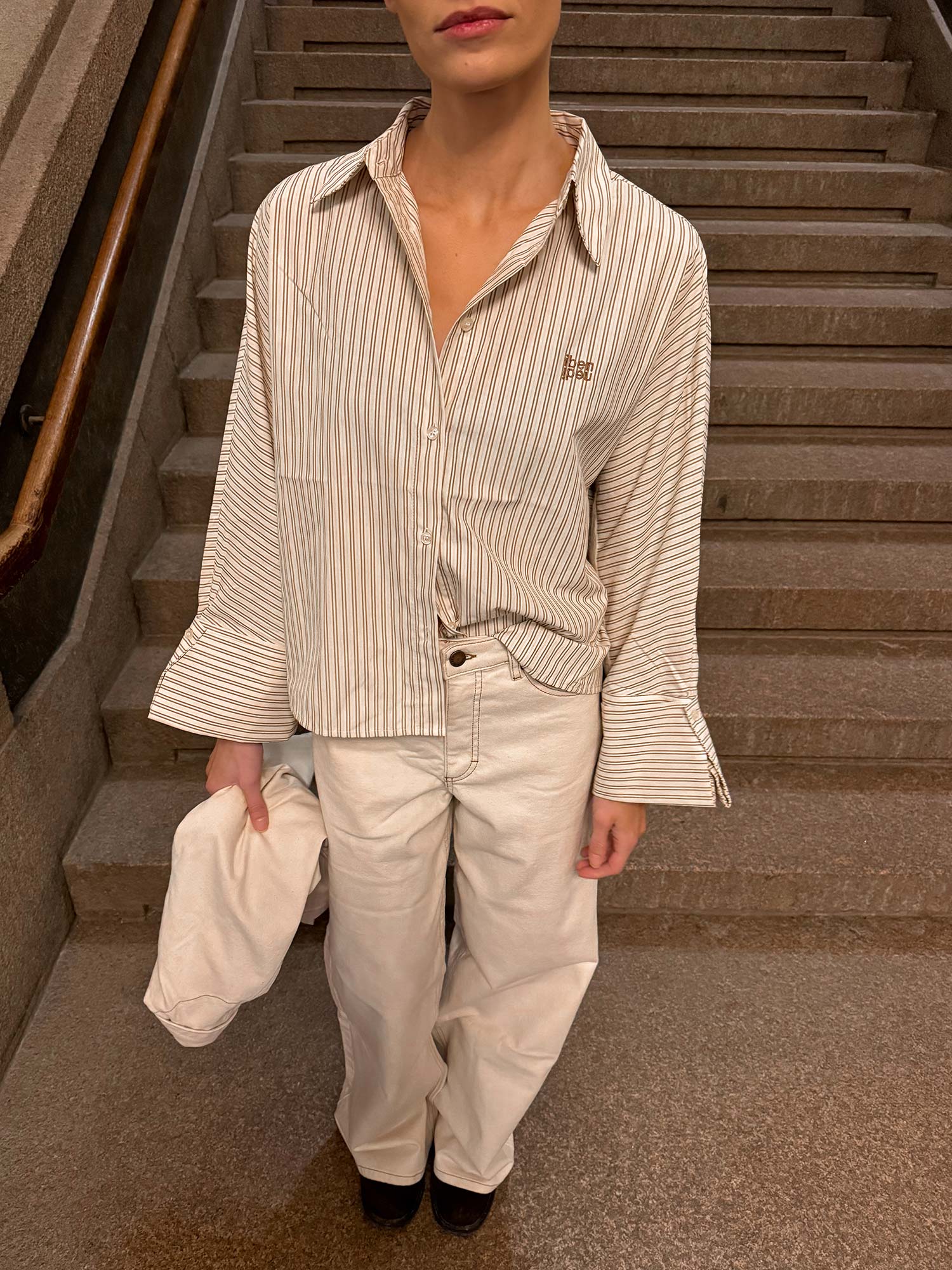 Atari Shirt - Oat Stripe