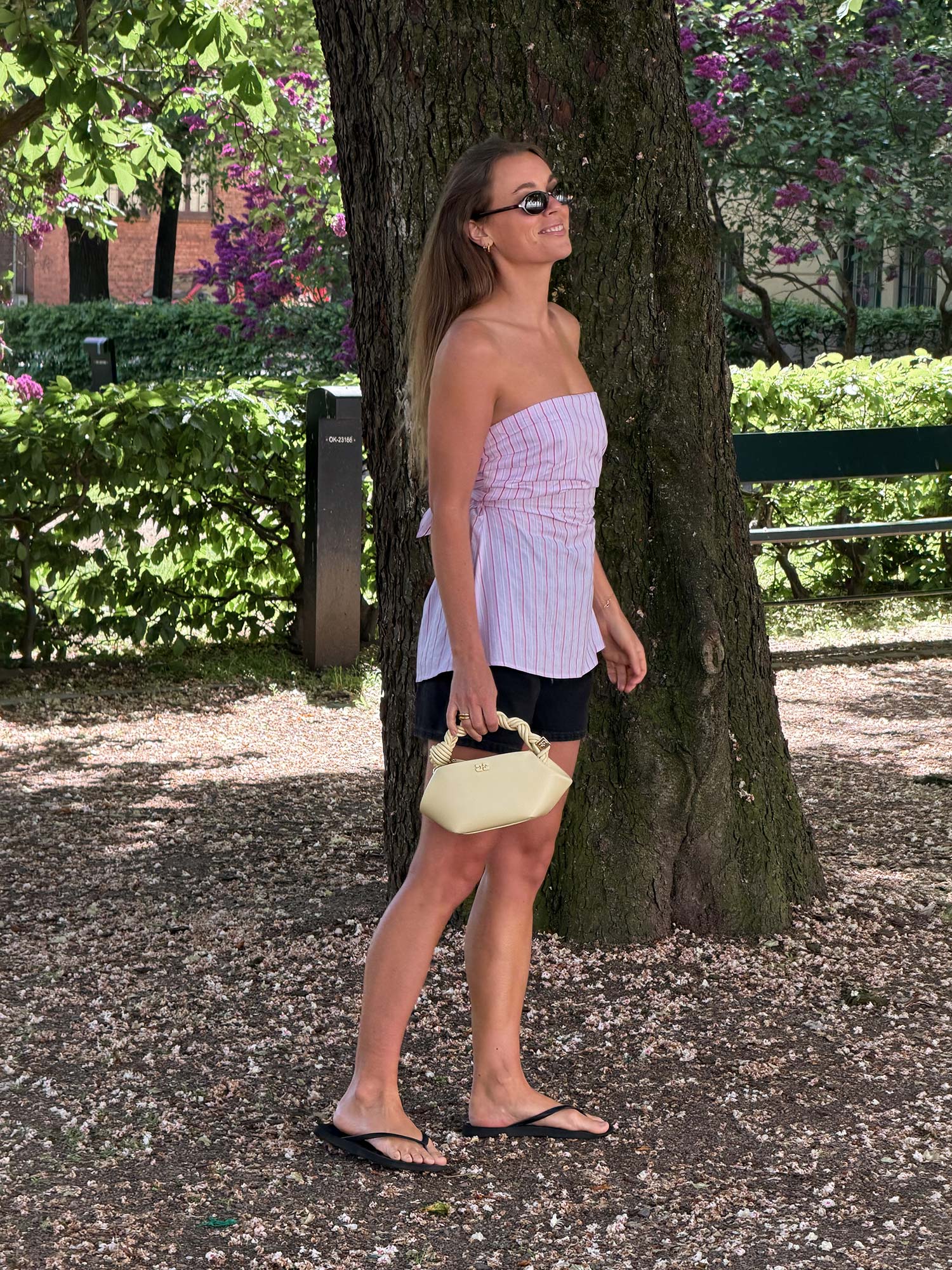 Isole Top - Fiori Stripe Palazzo