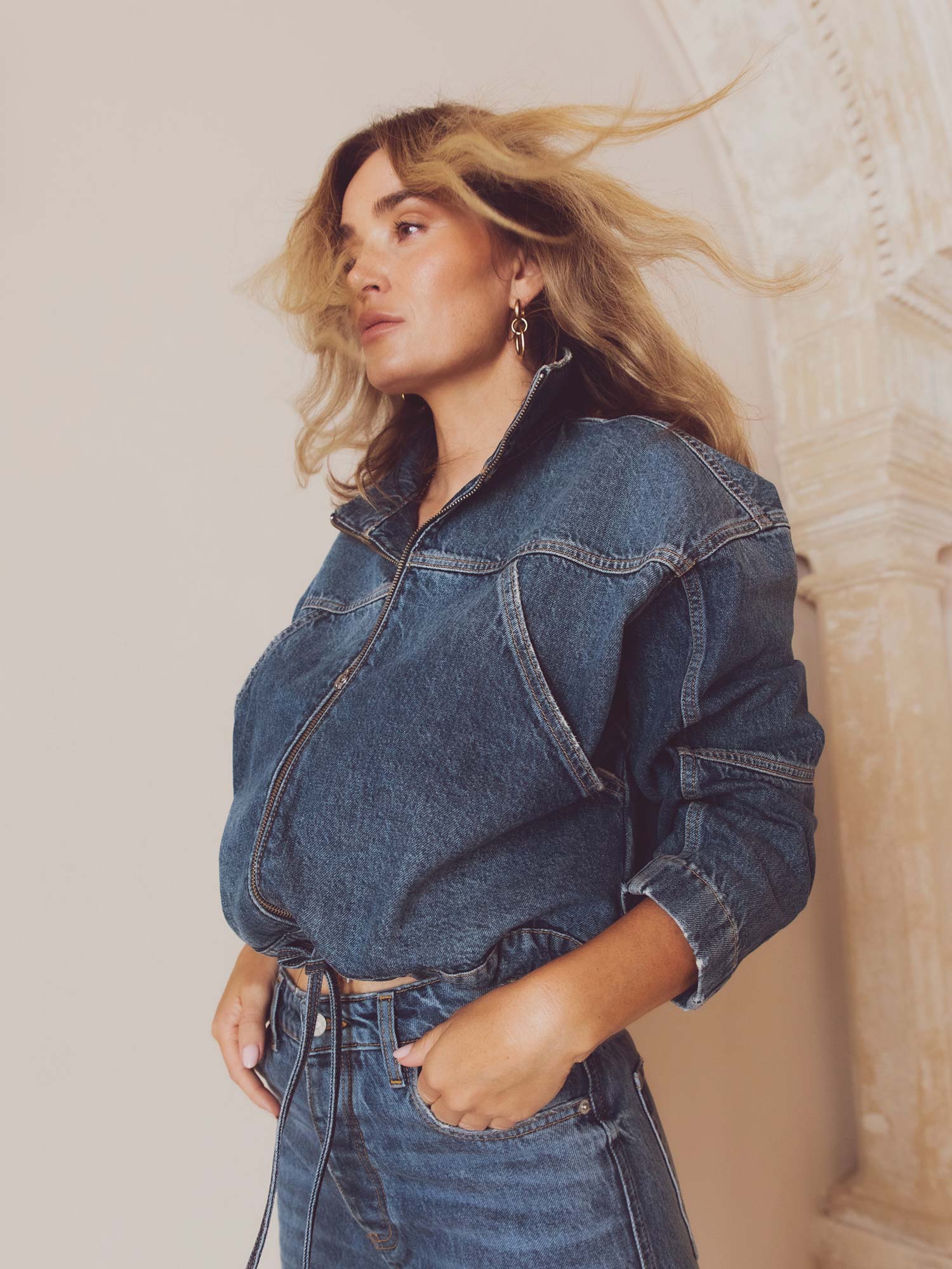 James Denim Jacket - Washed Dark Denim