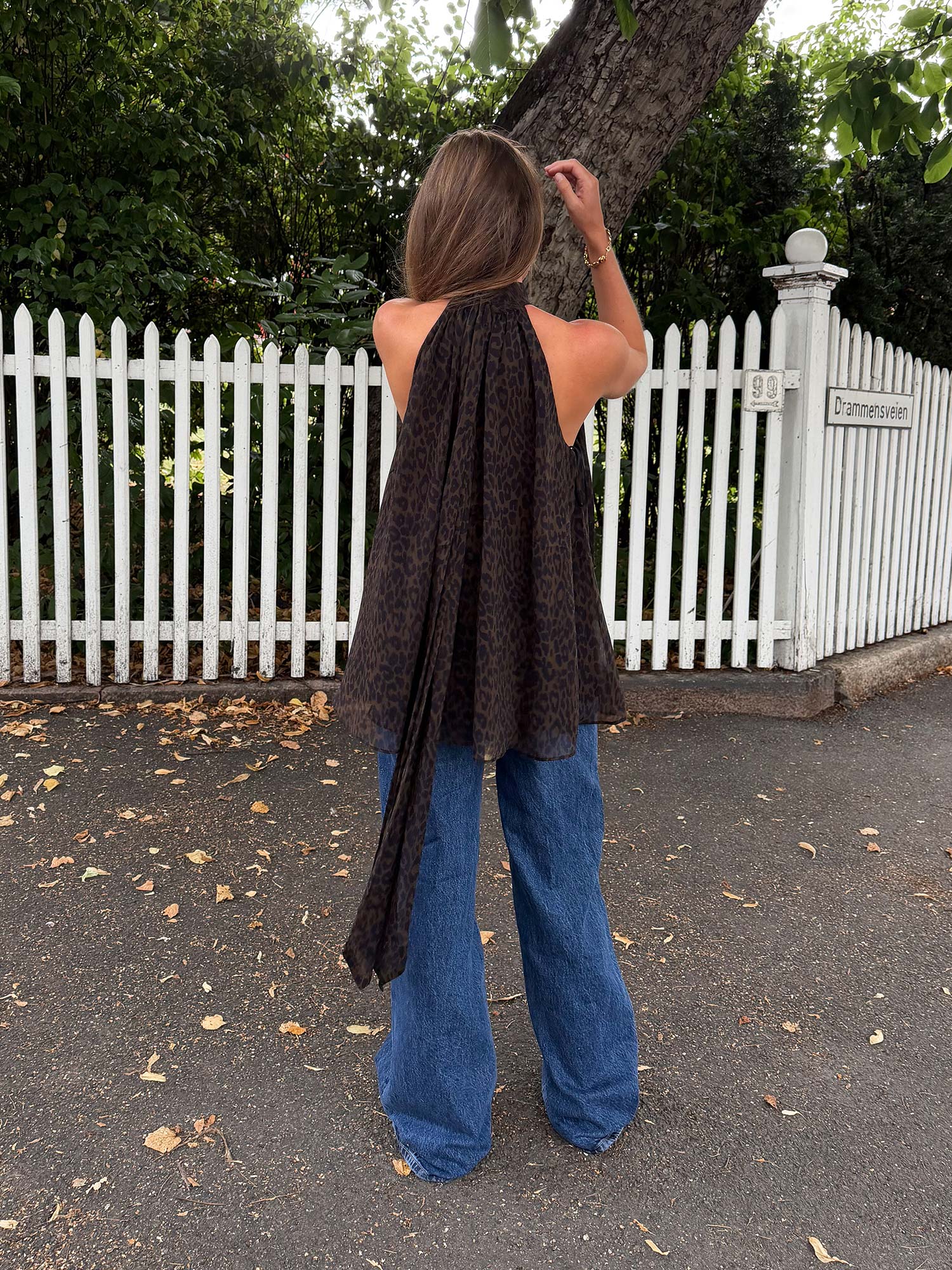 Halterneck Bow Top - Molé comb.