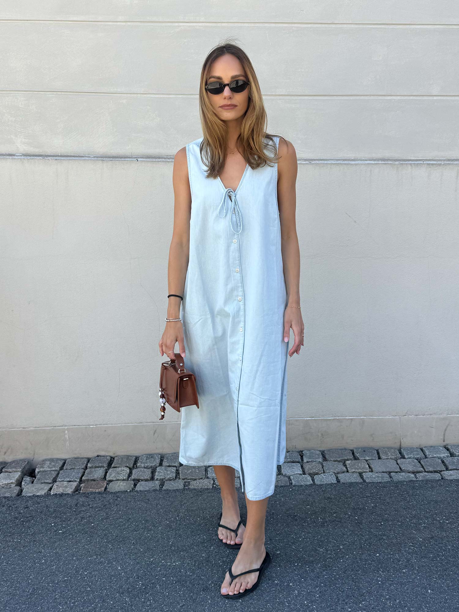 Air Denim Pauline Dress - Sunbleached Blue