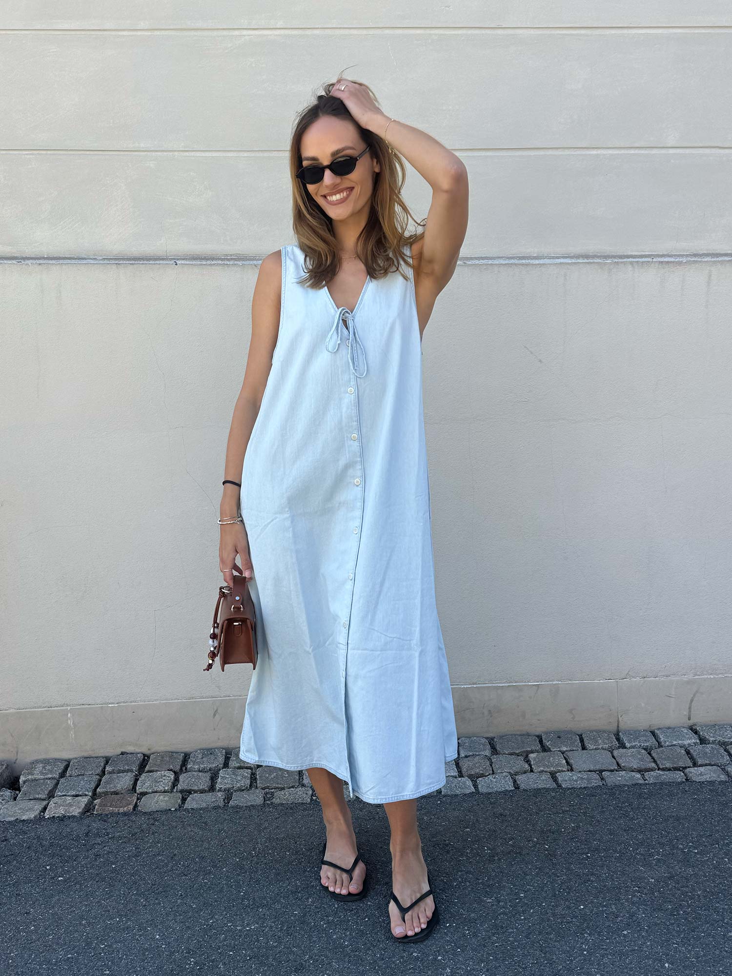 Air Denim Pauline Dress - Sunbleached Blue