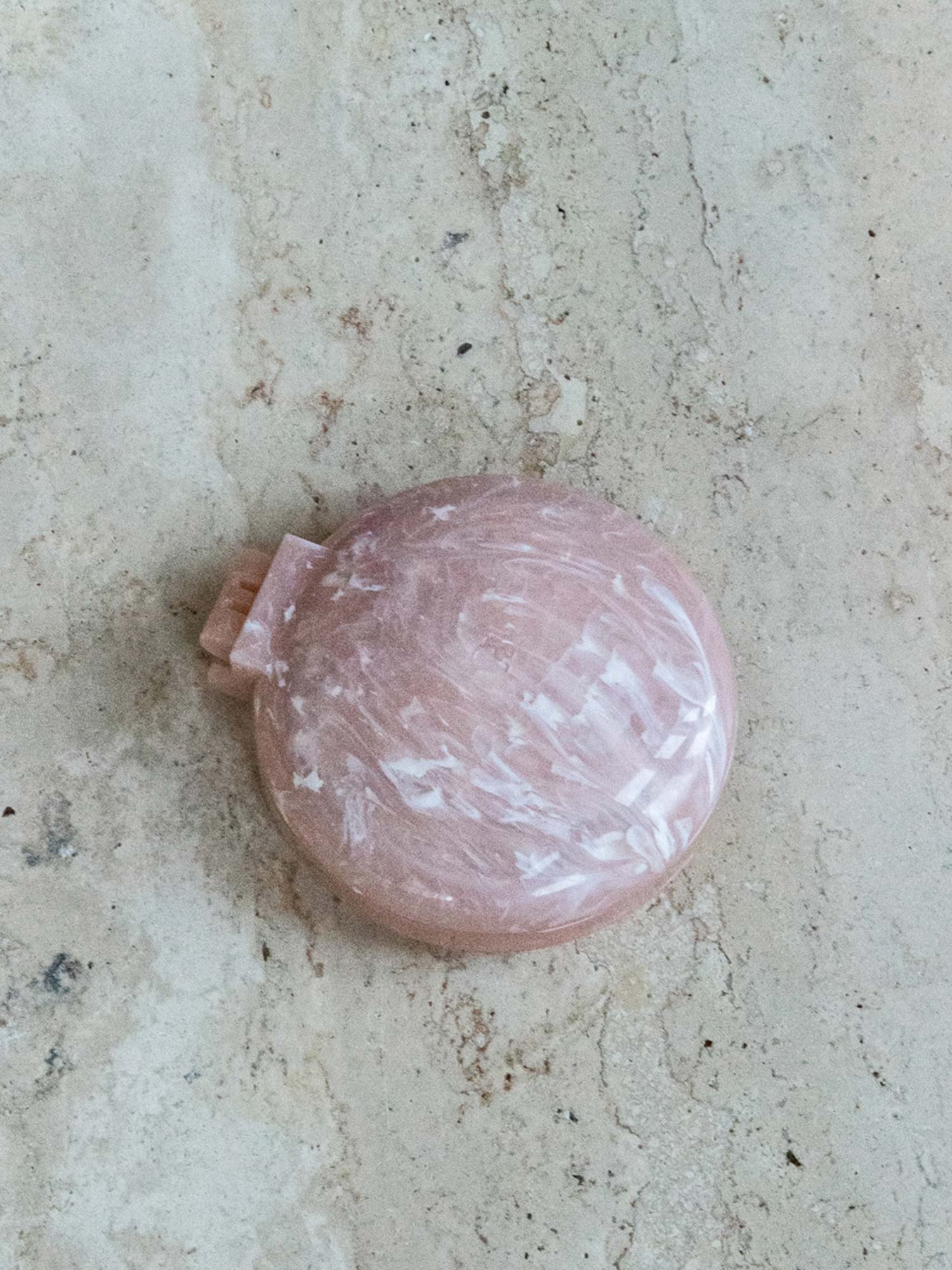 Brush With Mirror - Dusty Pink