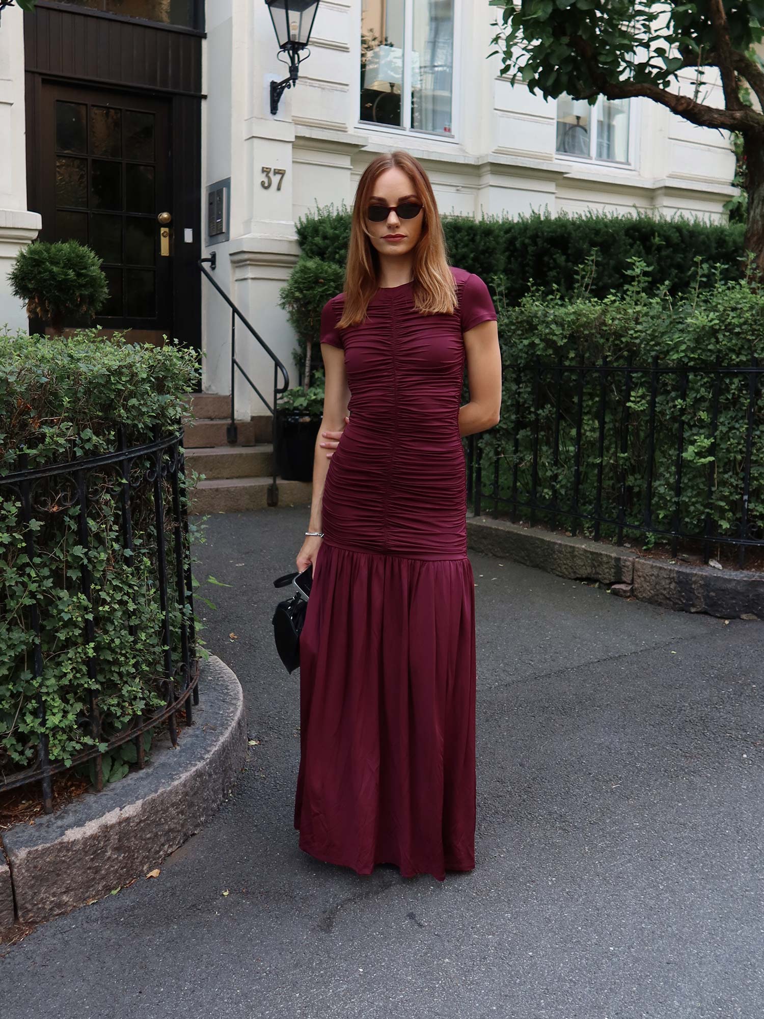 Gathered Maxi Dress - Winetasting