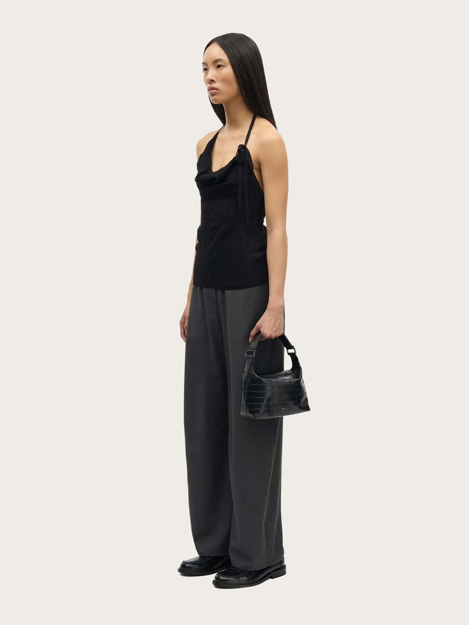 Saroko Trousers - Dark Grey Melange