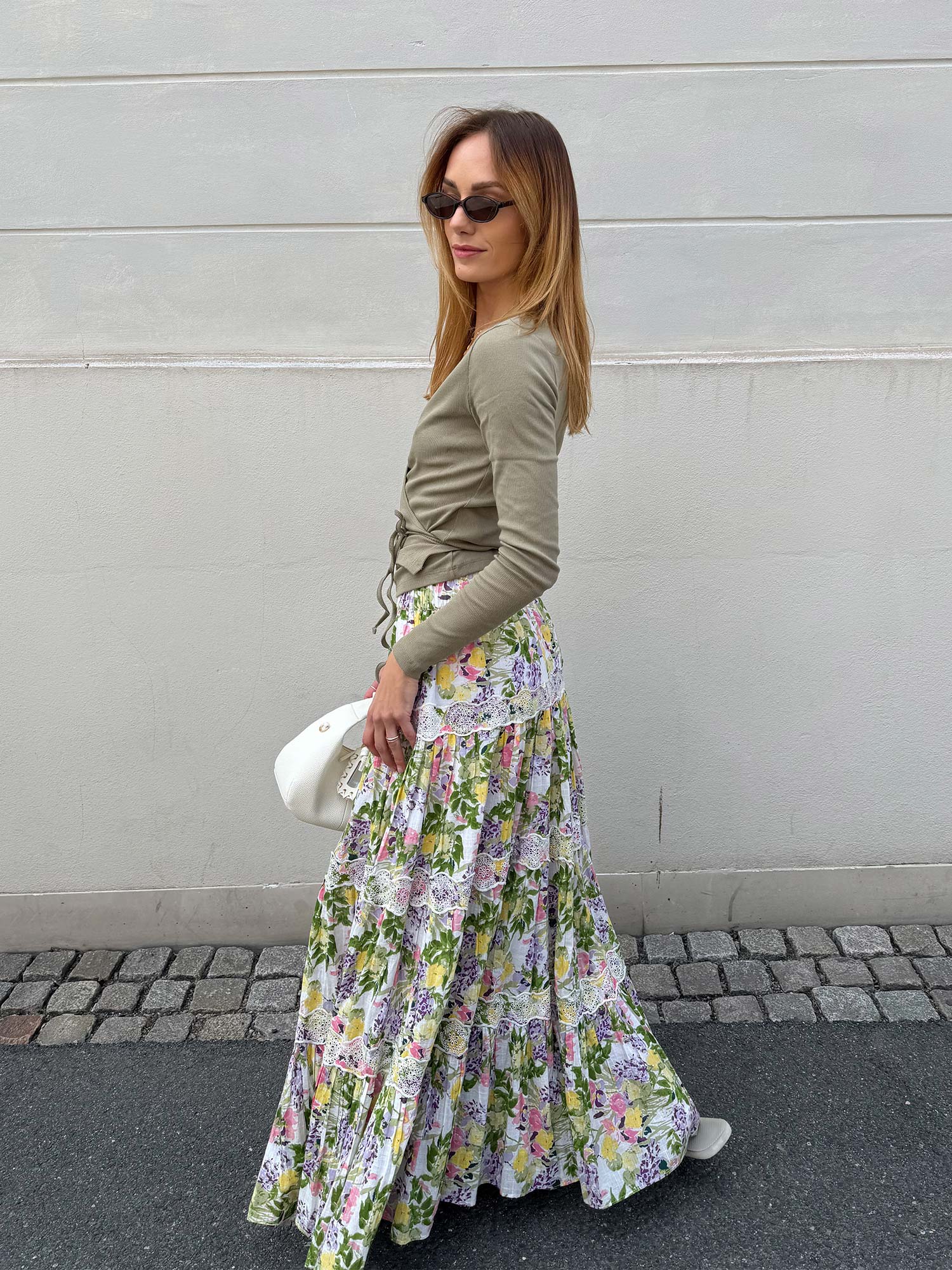 Cotton Slub Skirt - Summer Lilacs