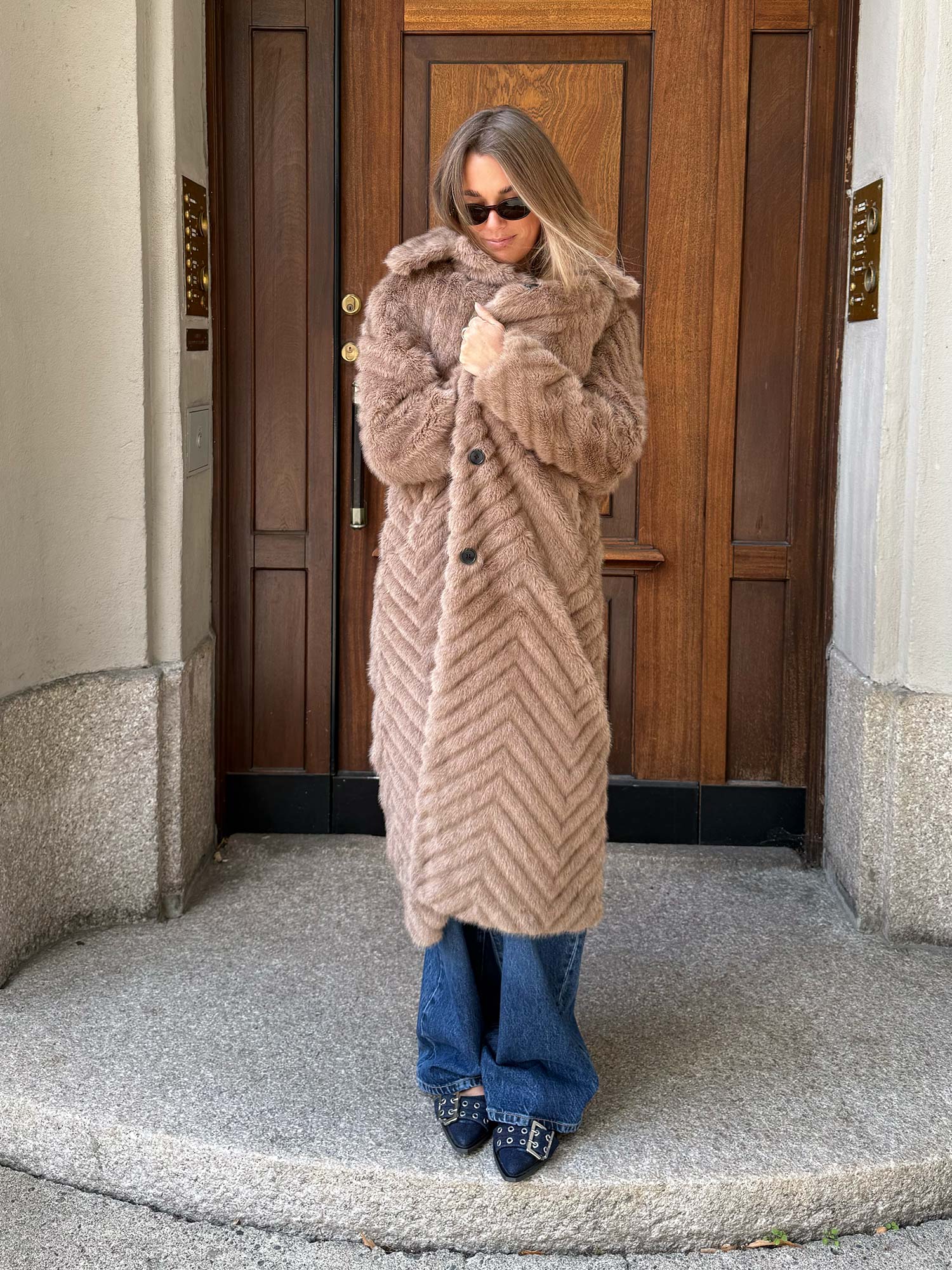 ScarletFaux Mink Zigzag - Camel