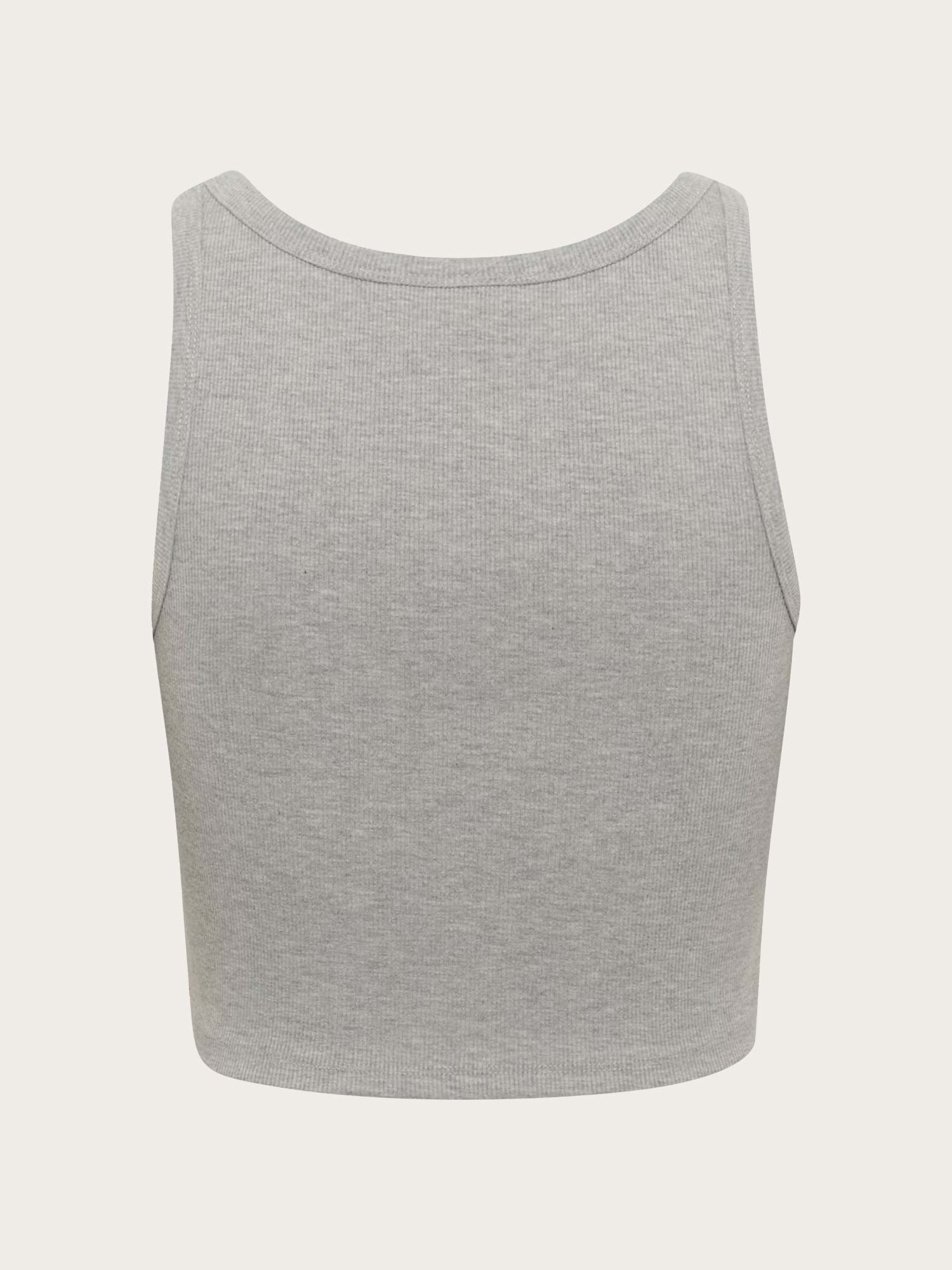 GZdrew Mel Logo Crop Top - Grey Melange