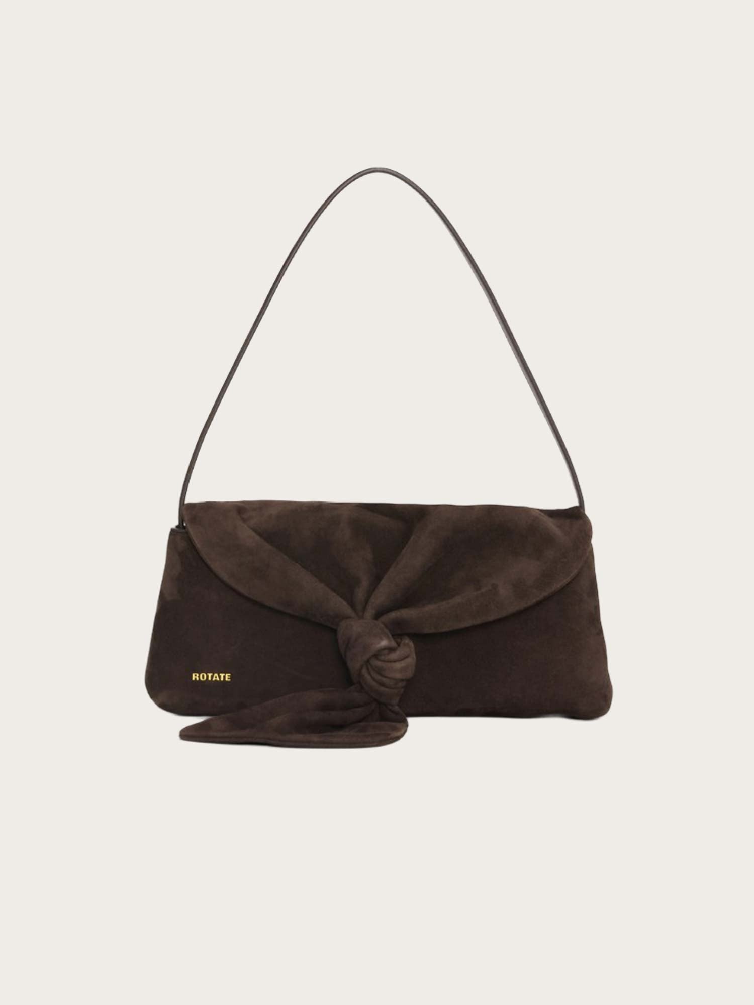 Suede Knot Scarf Bag - Chocolate Torte