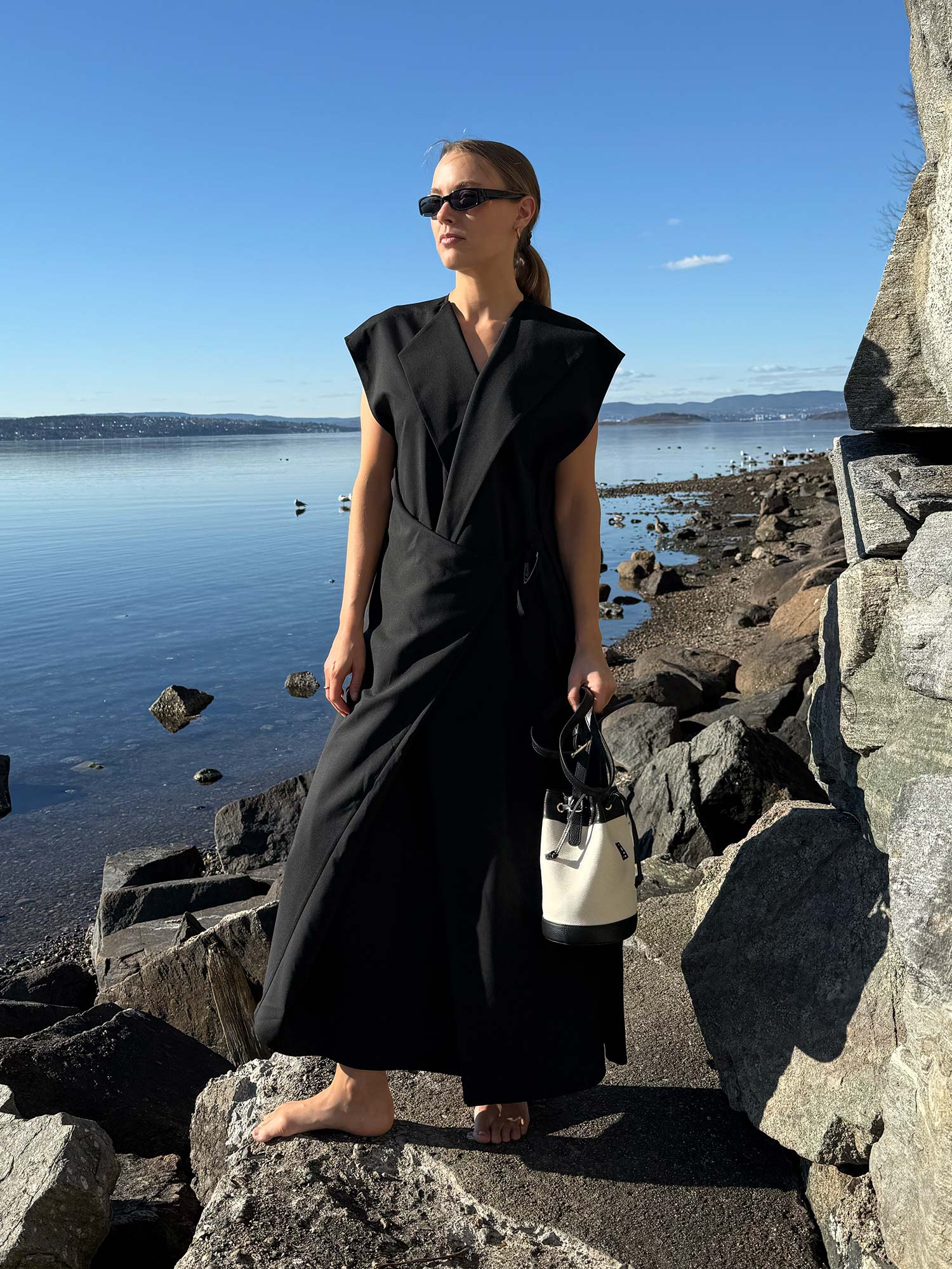 Gelene Constructed Dress - Black