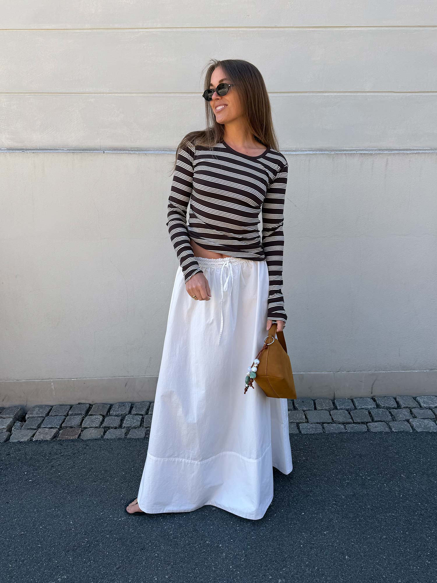 Poplin Maxi Skirt - White