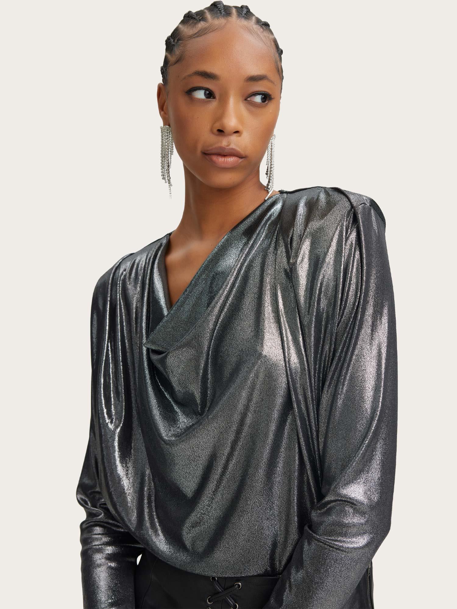 Maddix LS Blouse - Silver