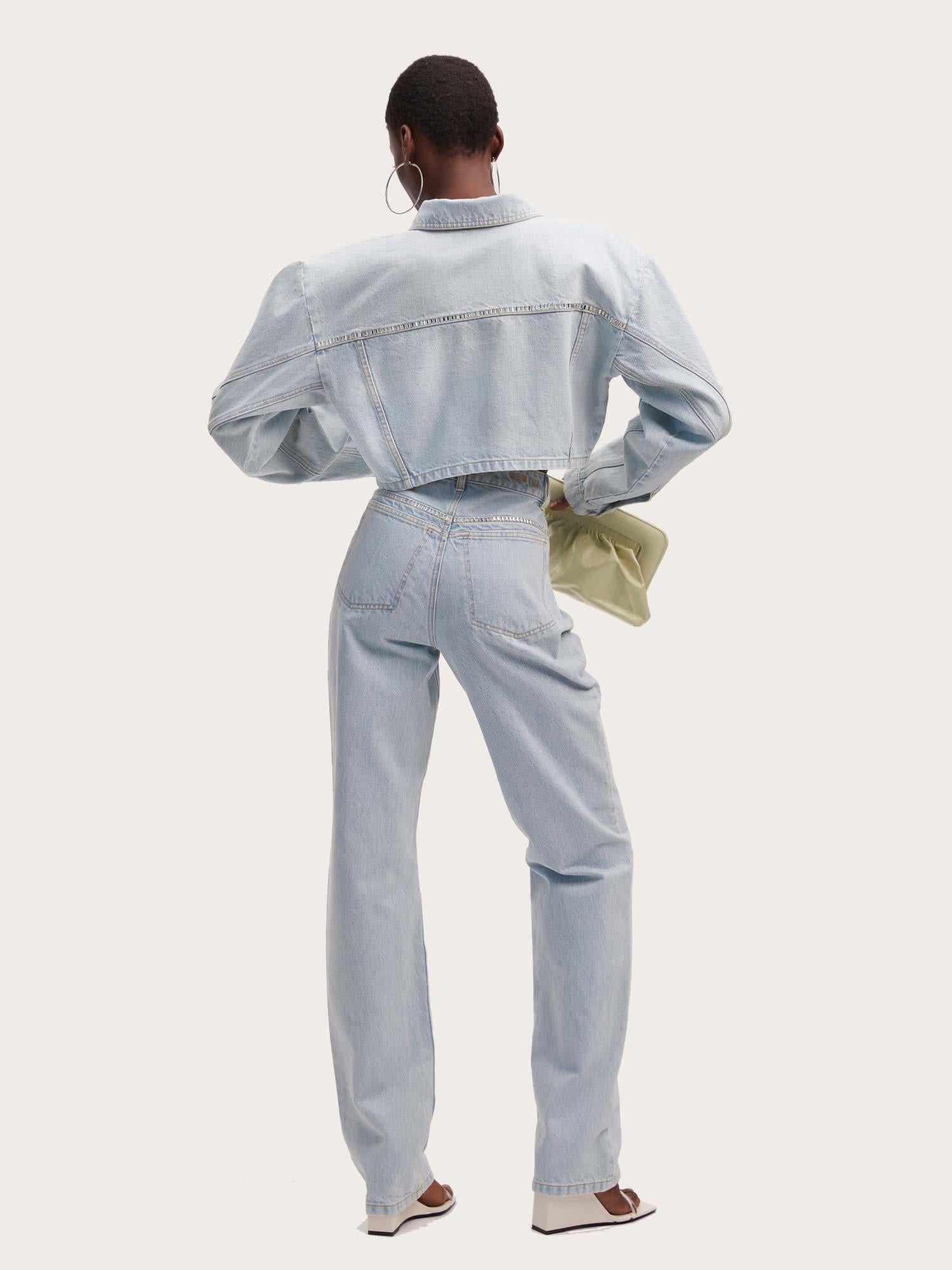 Calia HW Straight Jeans - Light Blue
