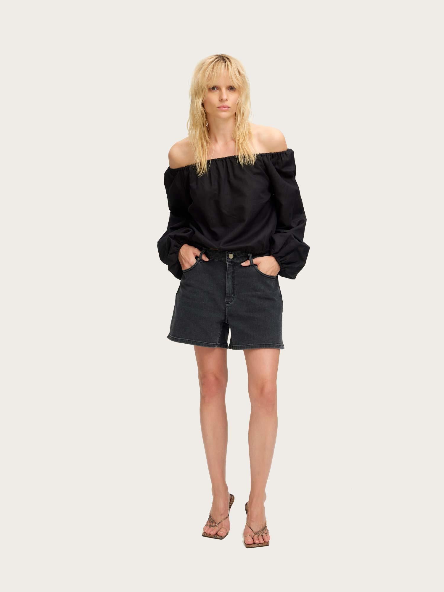 Lolian Off Shoulder Blouse - Black