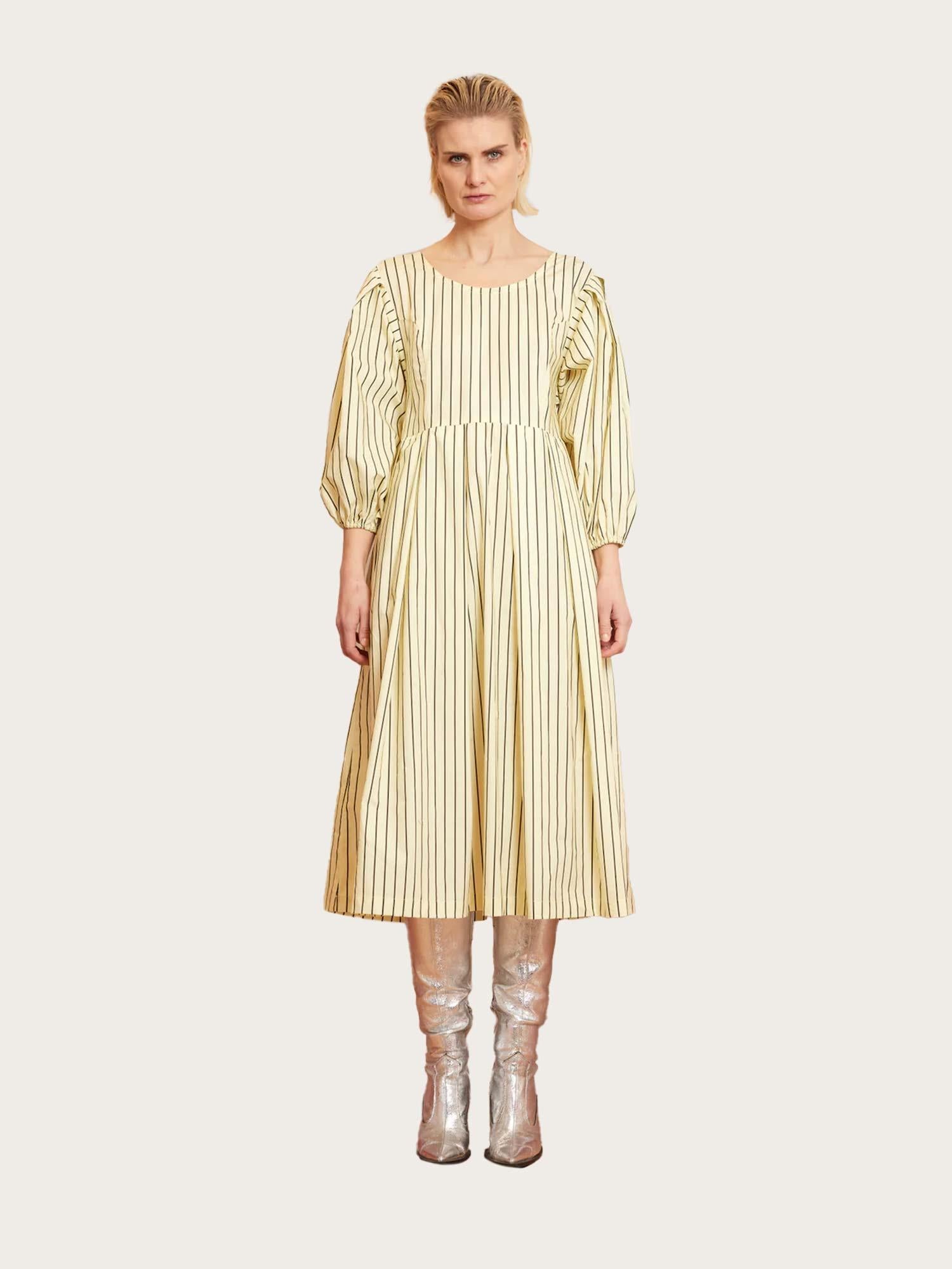Gladlaks Dress - Yellow Stripes
