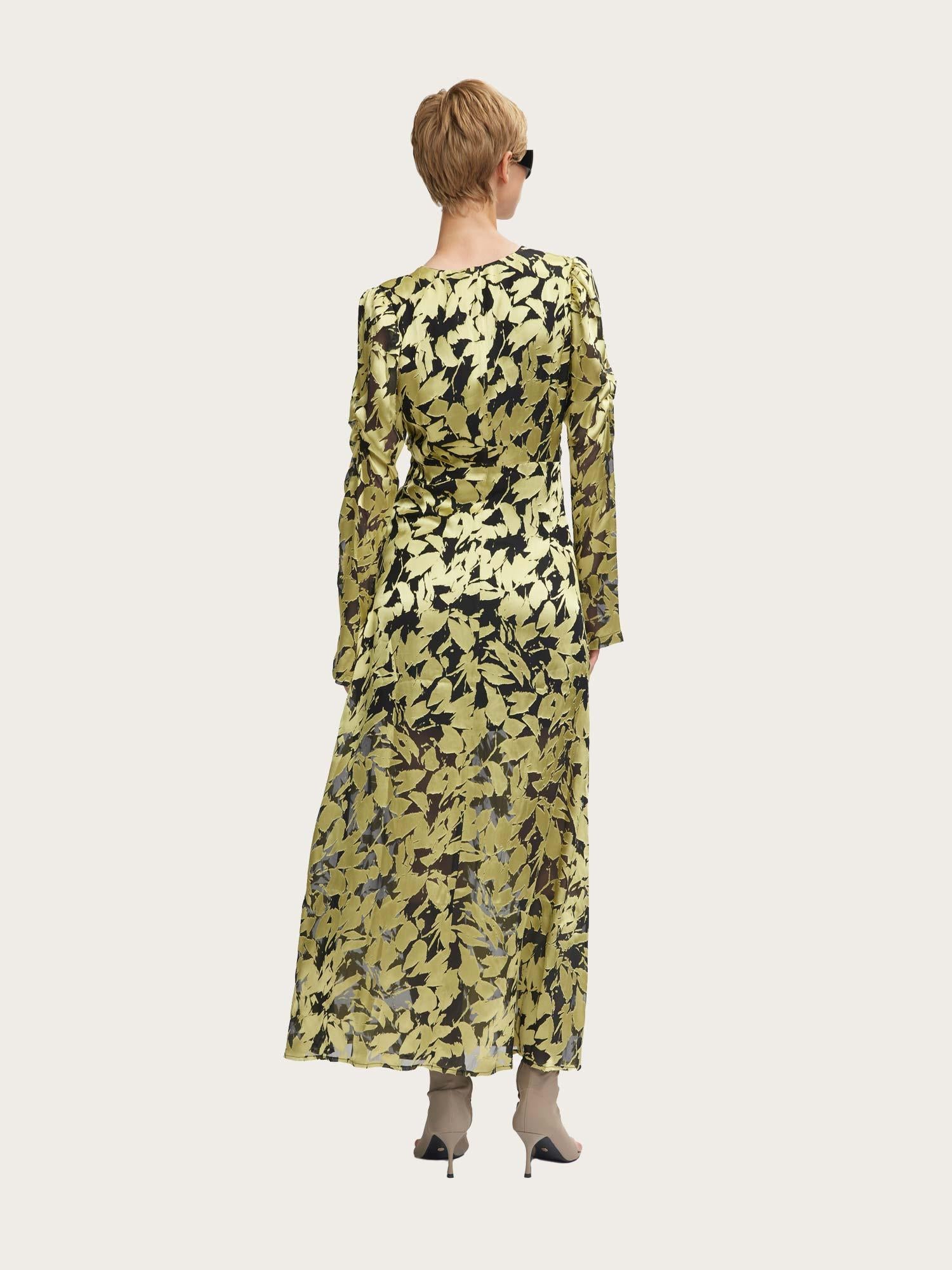 Sikura Silk Maxi Dress - Luminary Green