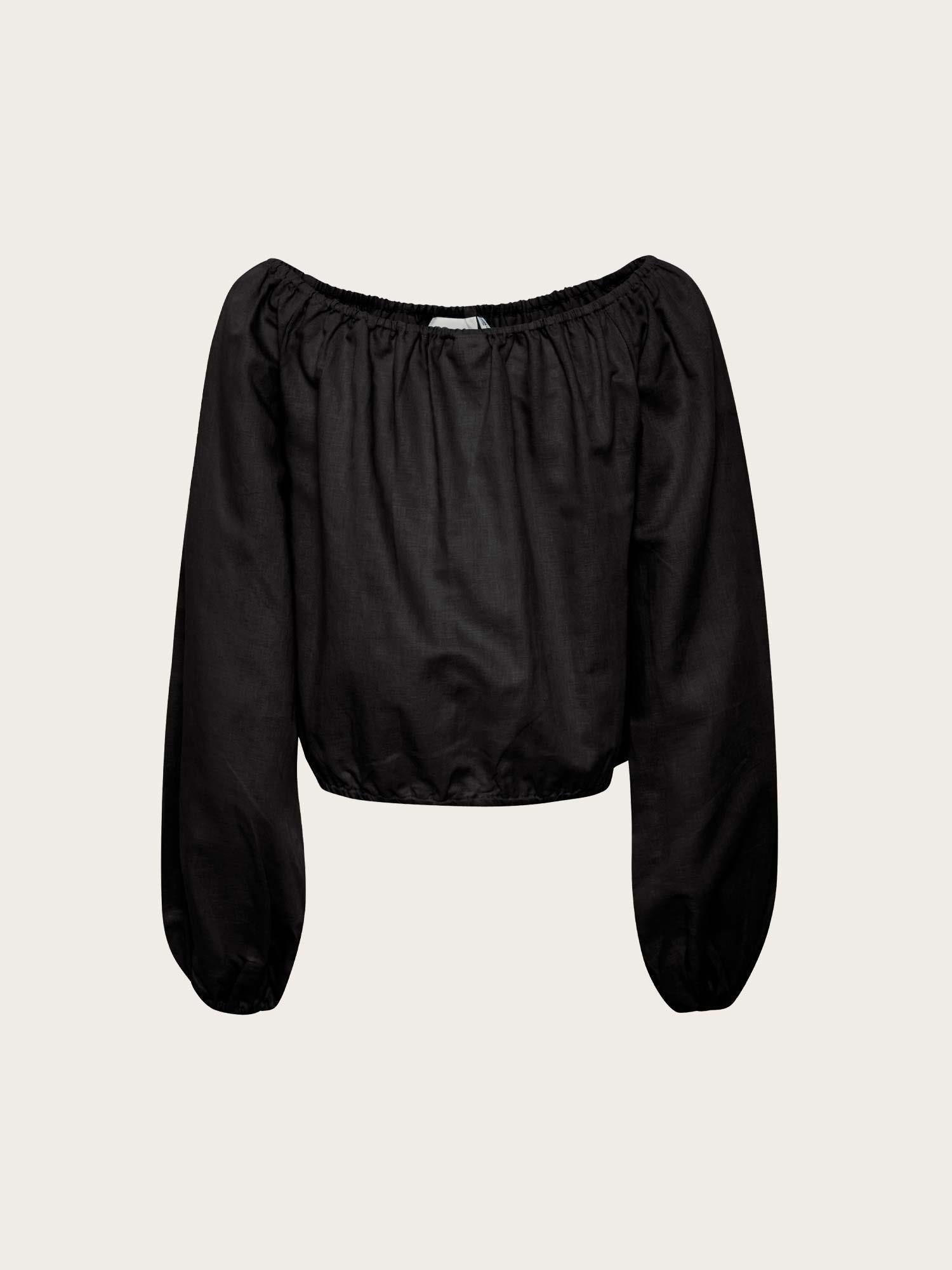Lolian Off Shoulder Blouse - Black