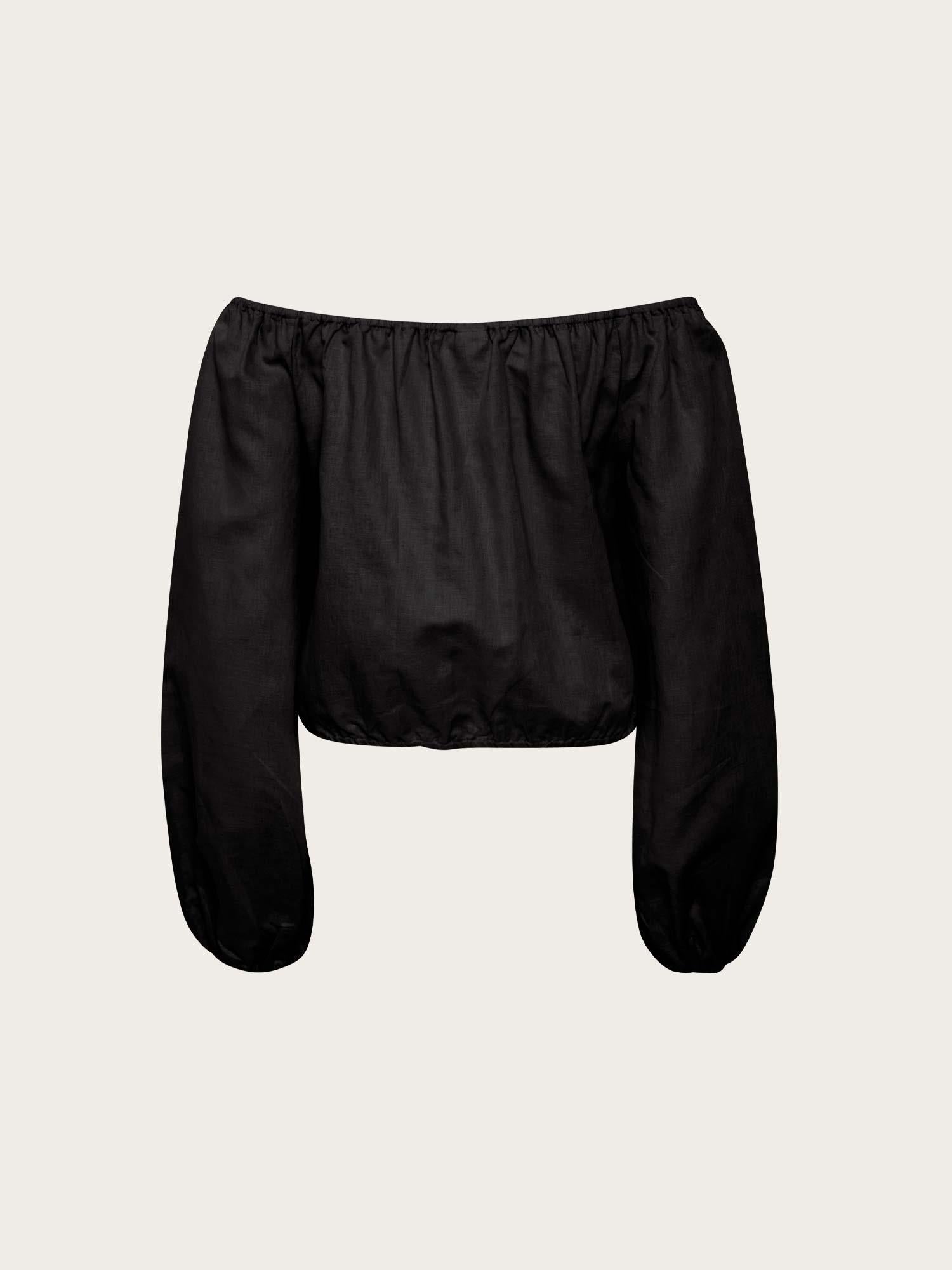 Lolian Off Shoulder Blouse - Black