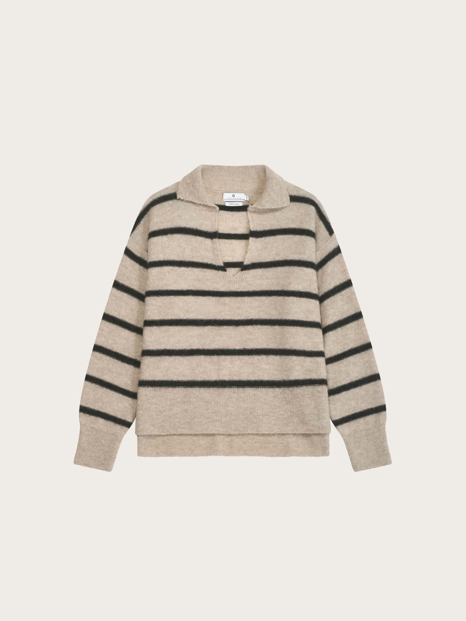 Lowry Stripe Sweater - Beige Combo