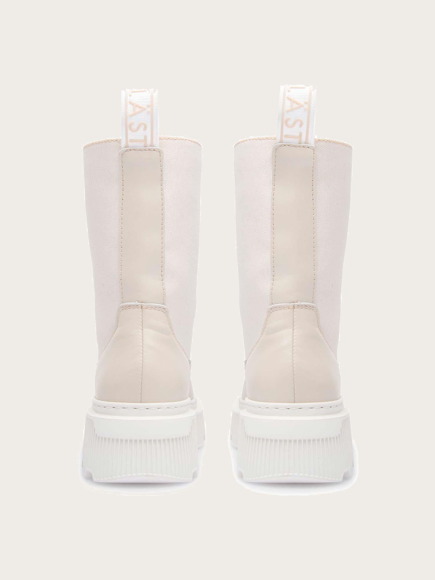 Caroline Leather/Textile - Creme, Warm Lining