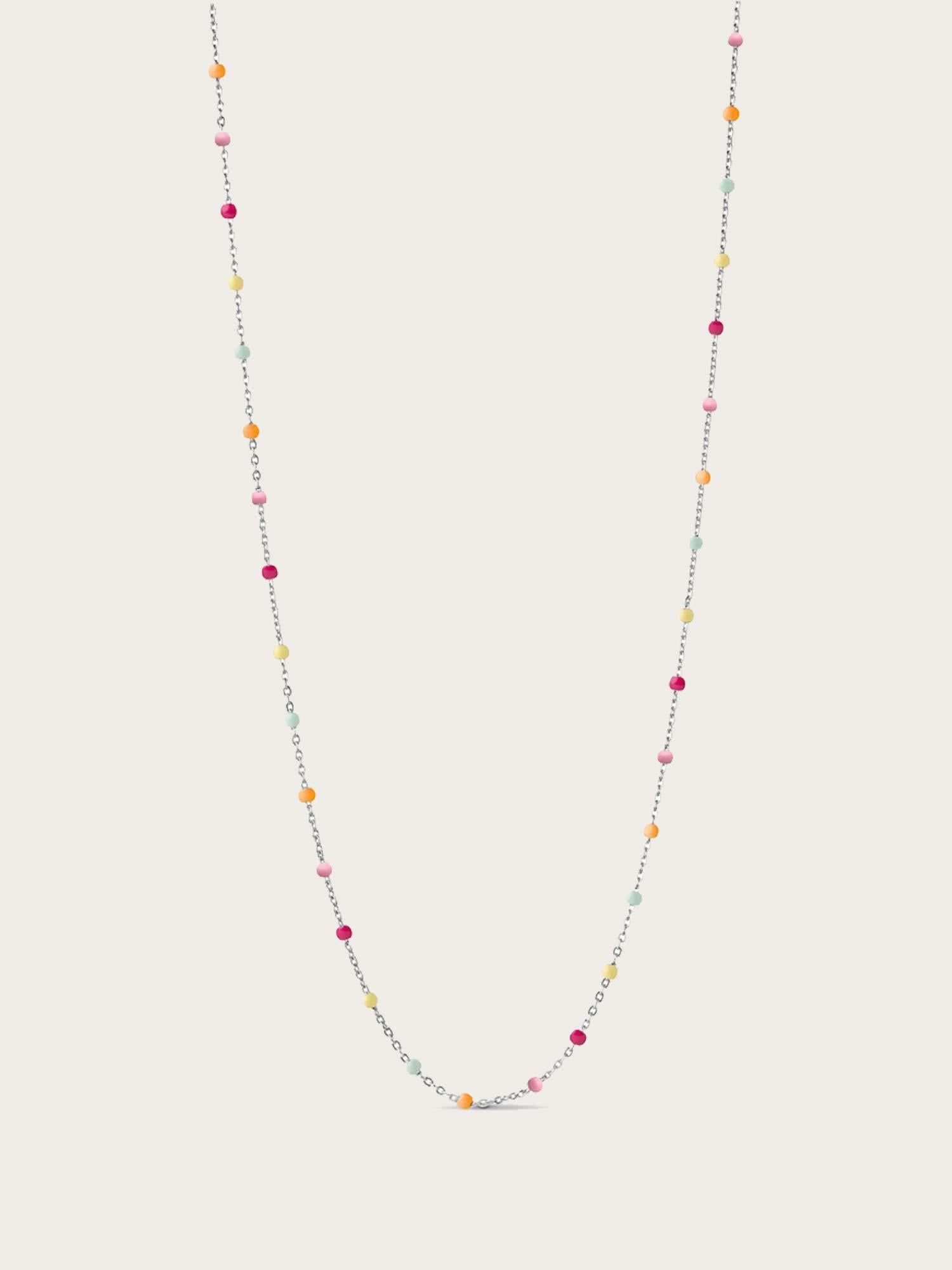 Lola Necklace - Rainbow Silver