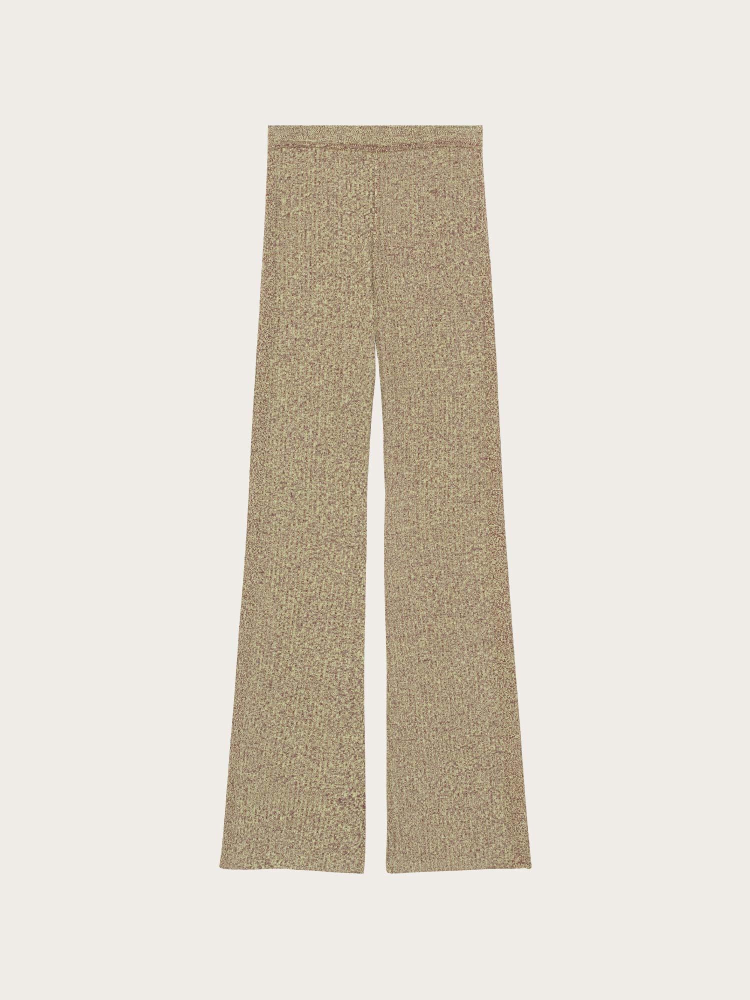 K1897 Melange Knit Pants - Brandy Brown