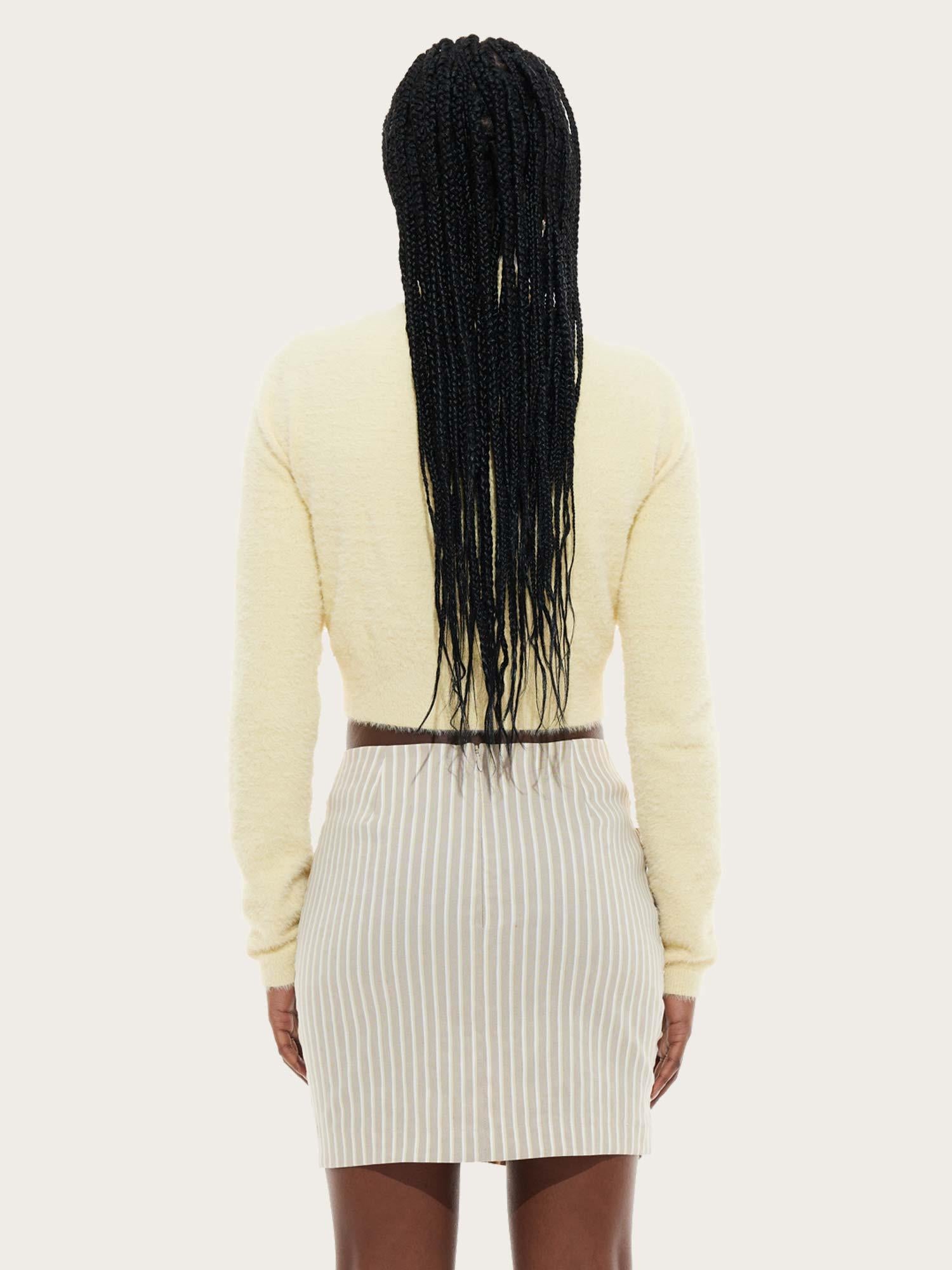 Short Linen-blend Skirt - Summer Stripe