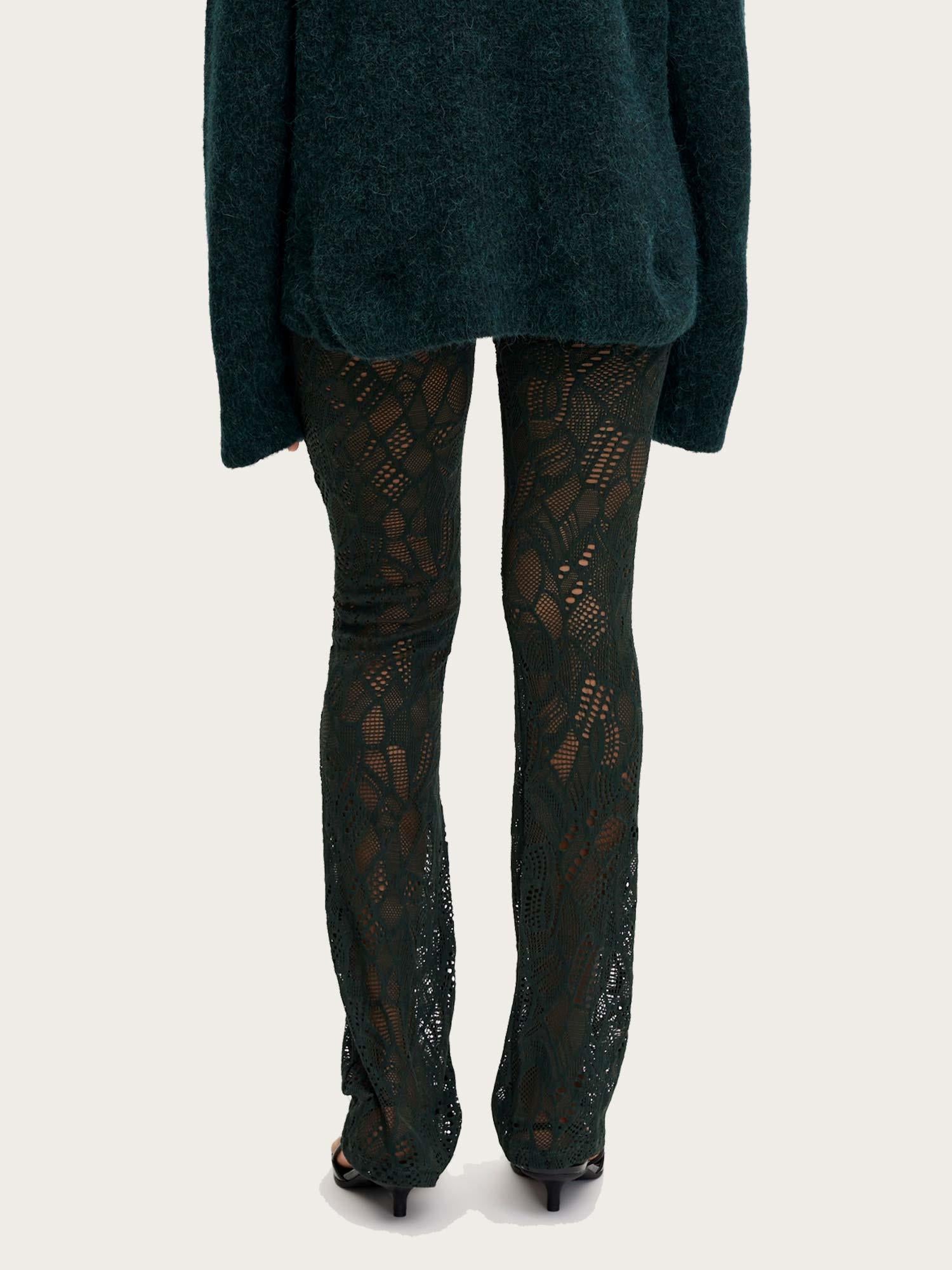 Hilma Lace HW pants - Jet Set