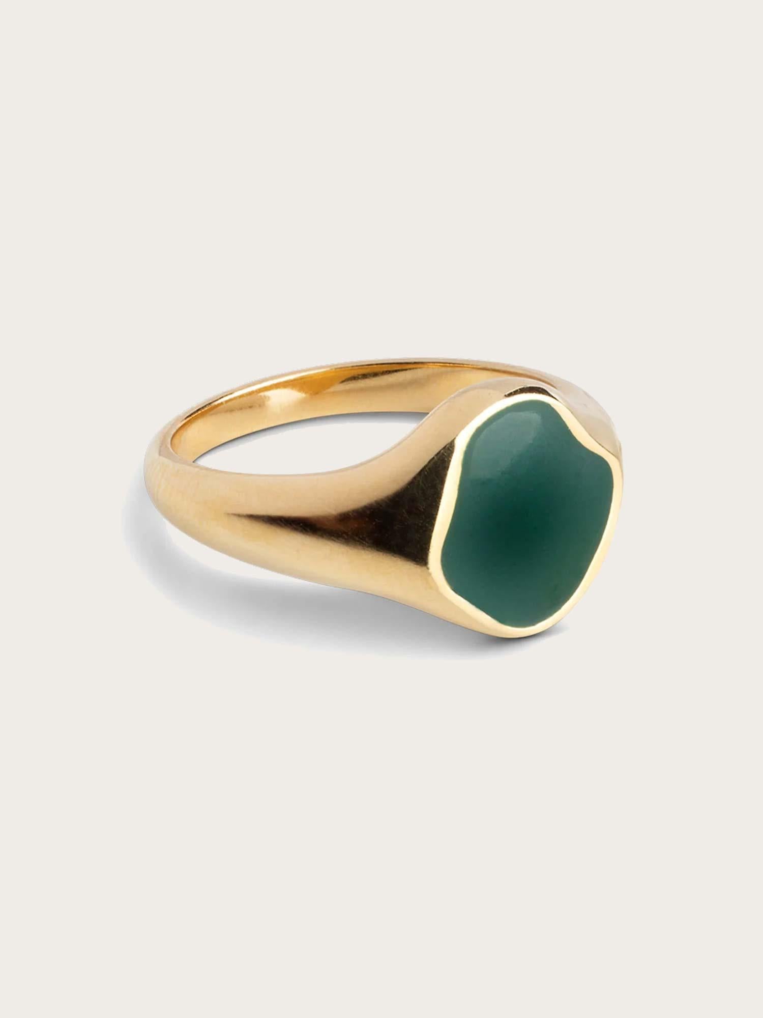 Ring Luna - Petrol Green