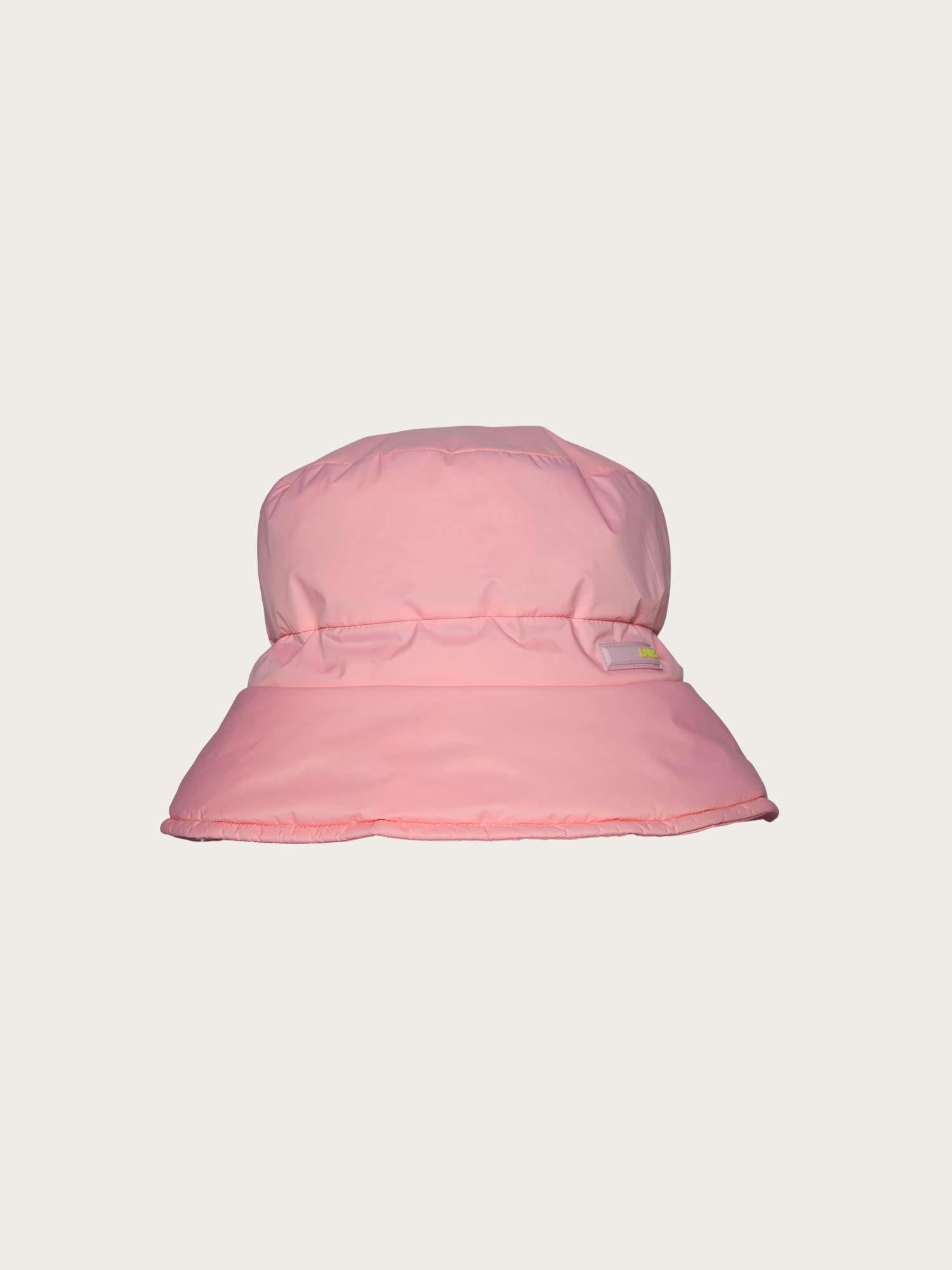 Padded Nylon Bucket Hat - Pink Sky