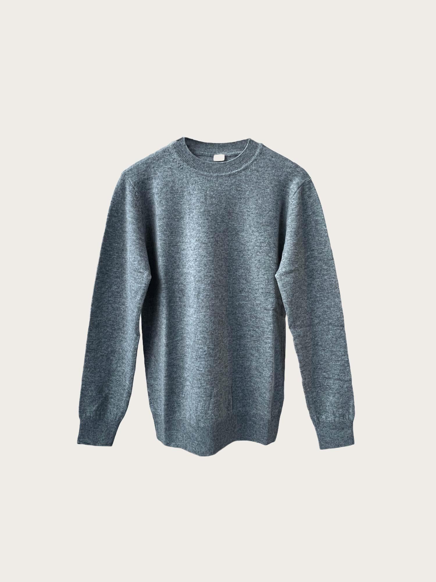 Knitted Crewneck Sweater - Vintage Grey