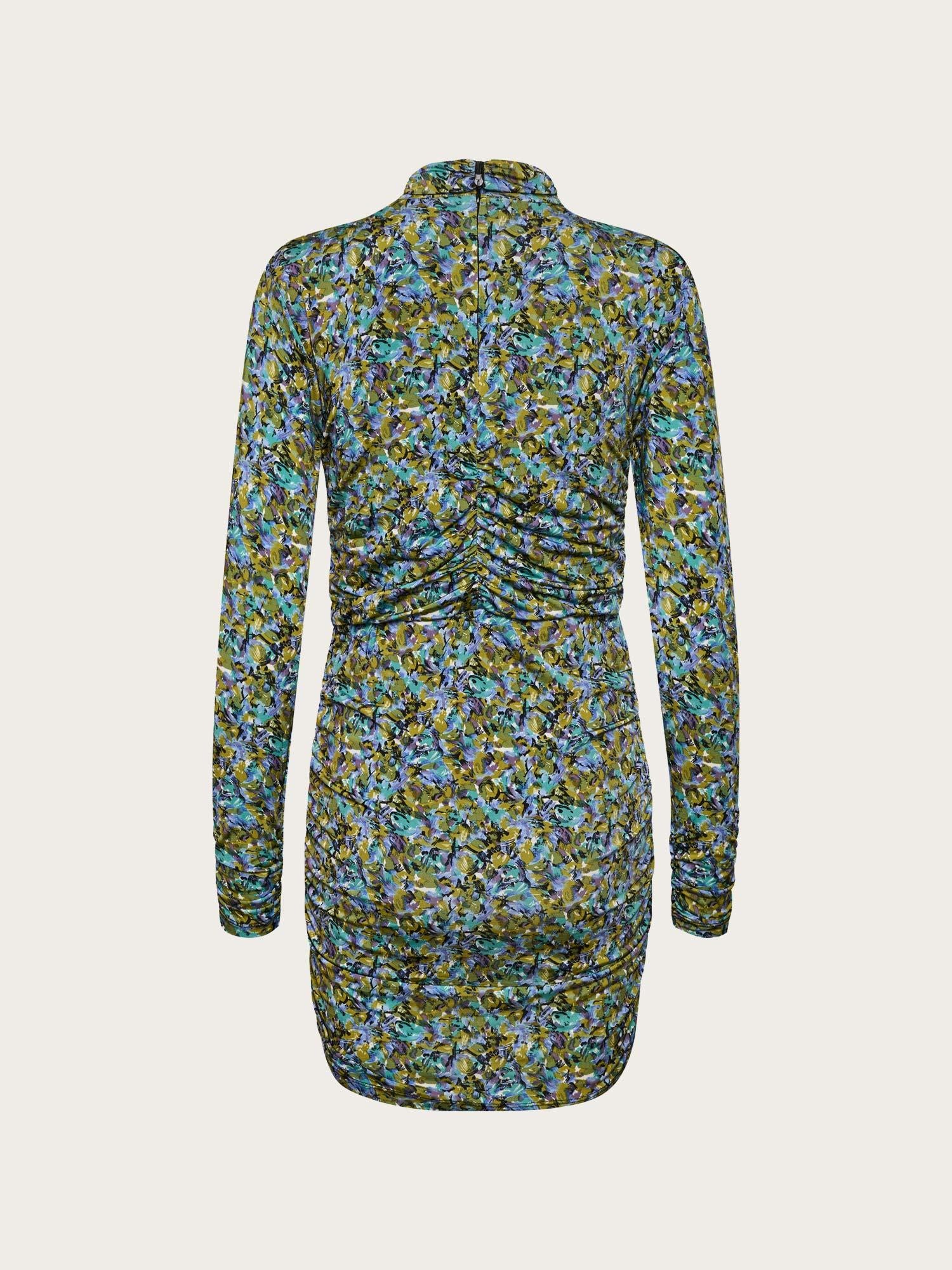 Milia Dress - Green/Blue Brush