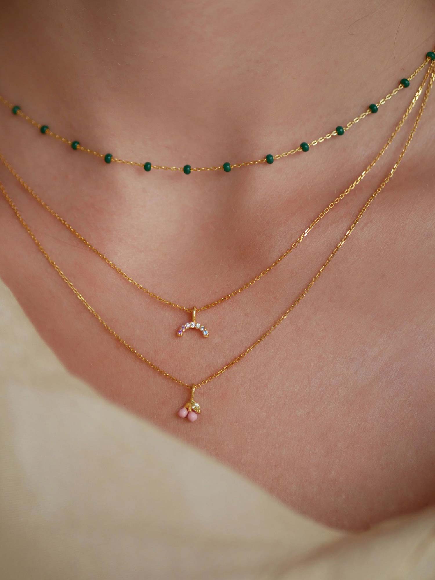 Lola Necklace - Petrol Green