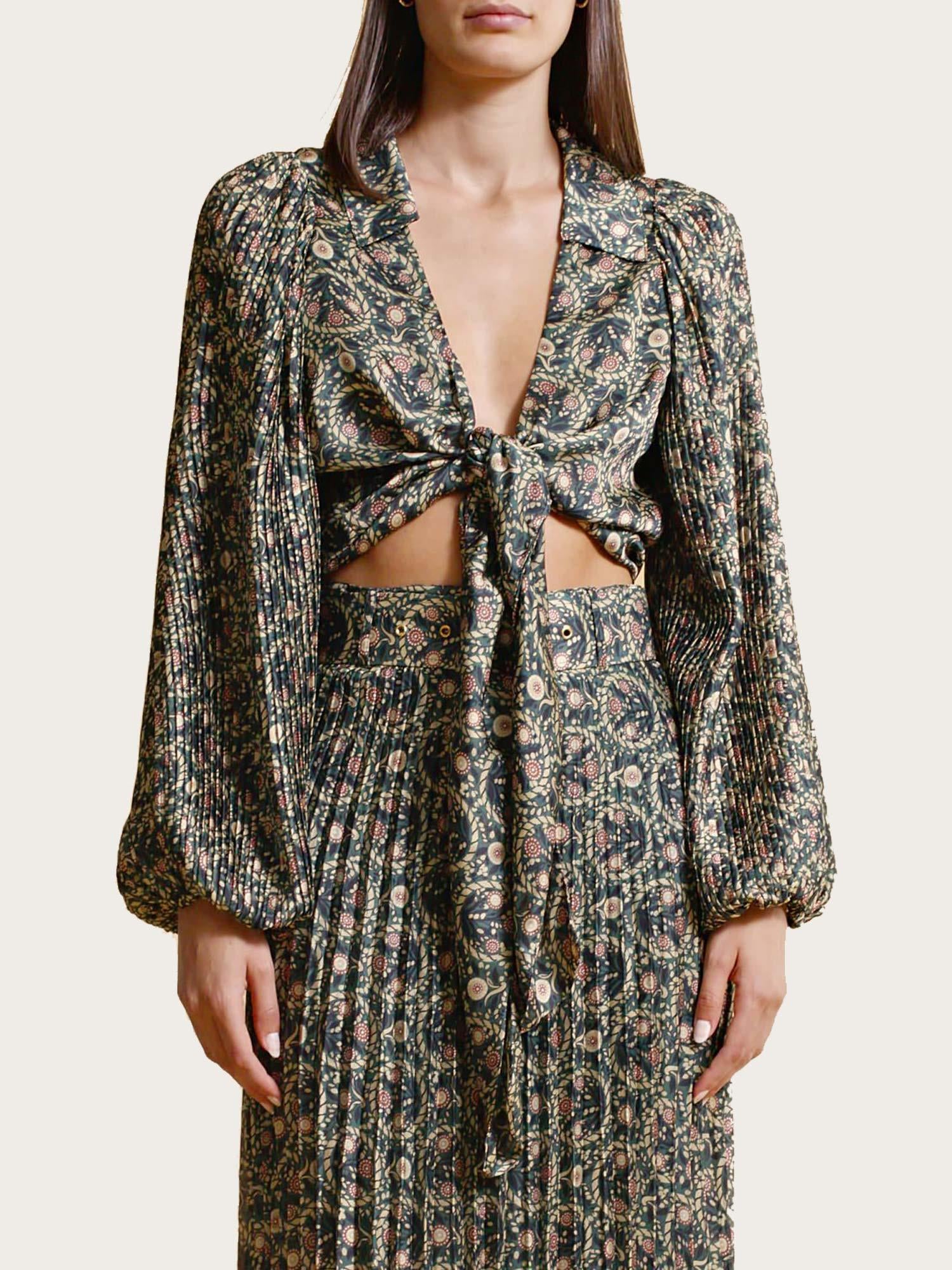 Plissé Blouse - Wallpaper