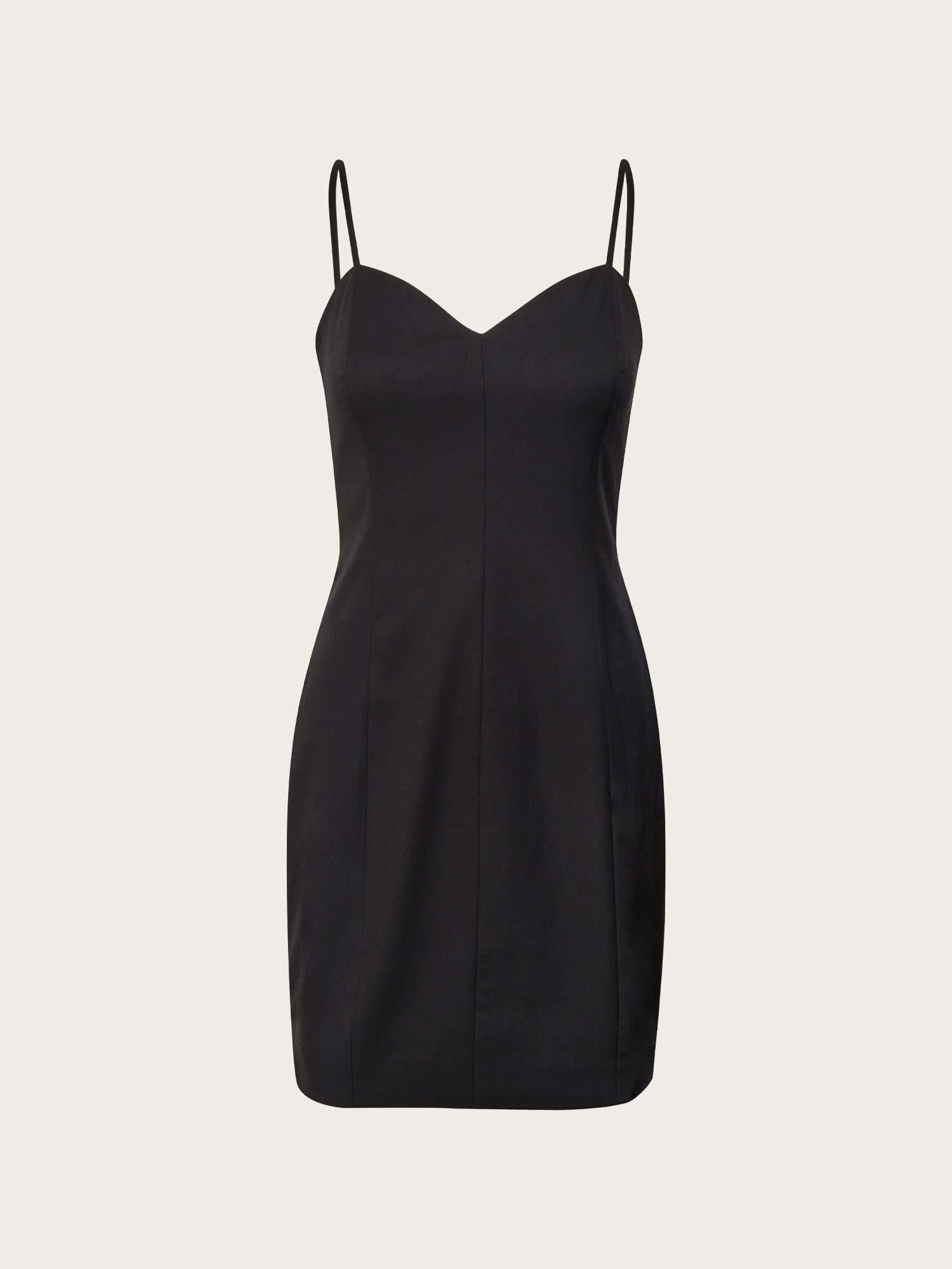 Collins Slim Corsage Dress - Black