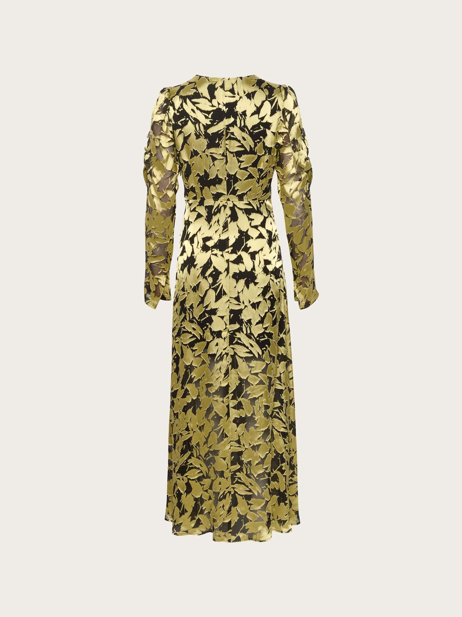 Sikura Silk Maxi Dress - Luminary Green