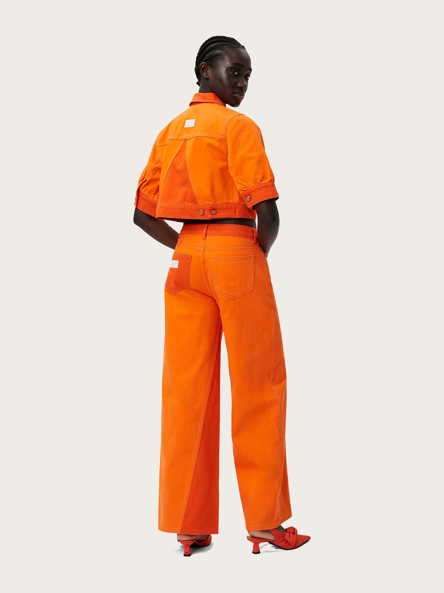 J1158 Overdyed Cutline Jozey - Orangeade