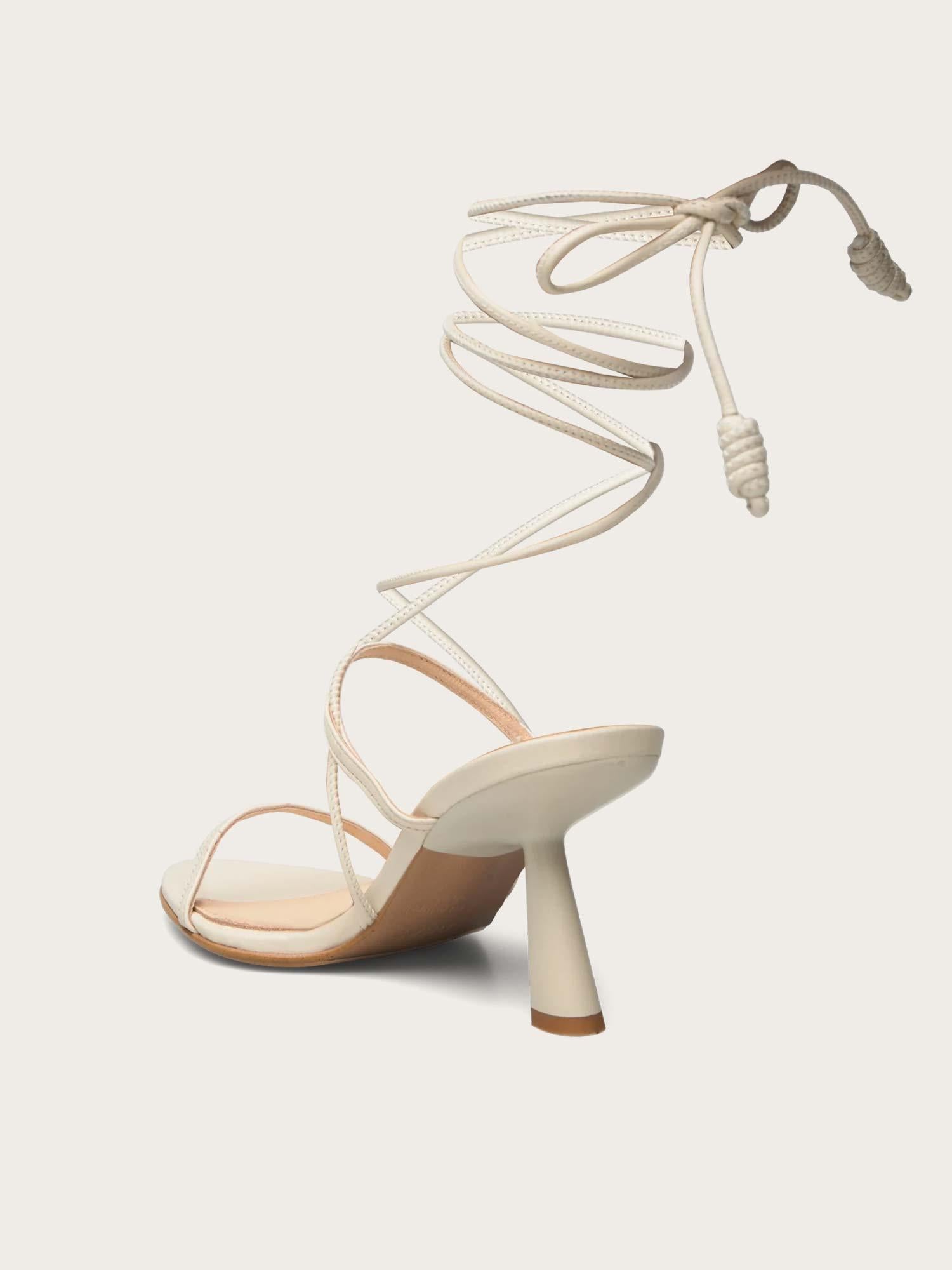 Kendra Leather Sandals - Cream