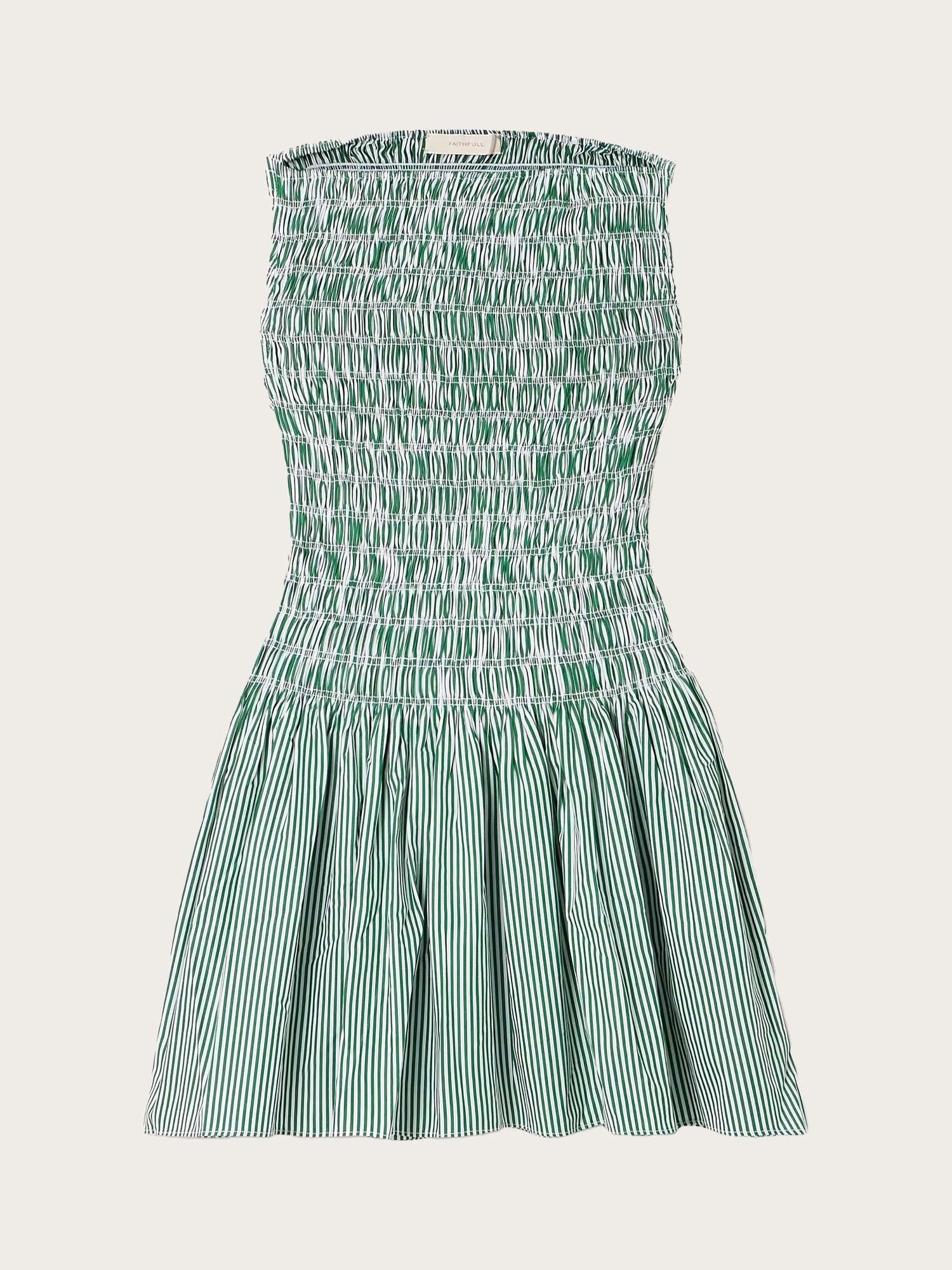 Noa Mini dress - Green Stripe