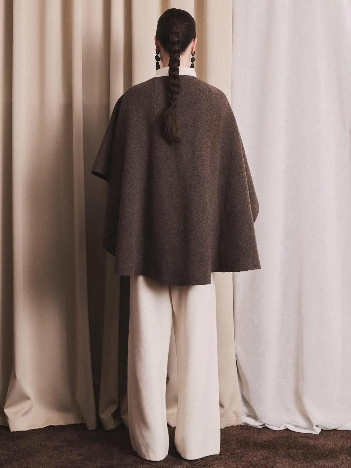 Vail Merino Shawl - Brown Melange