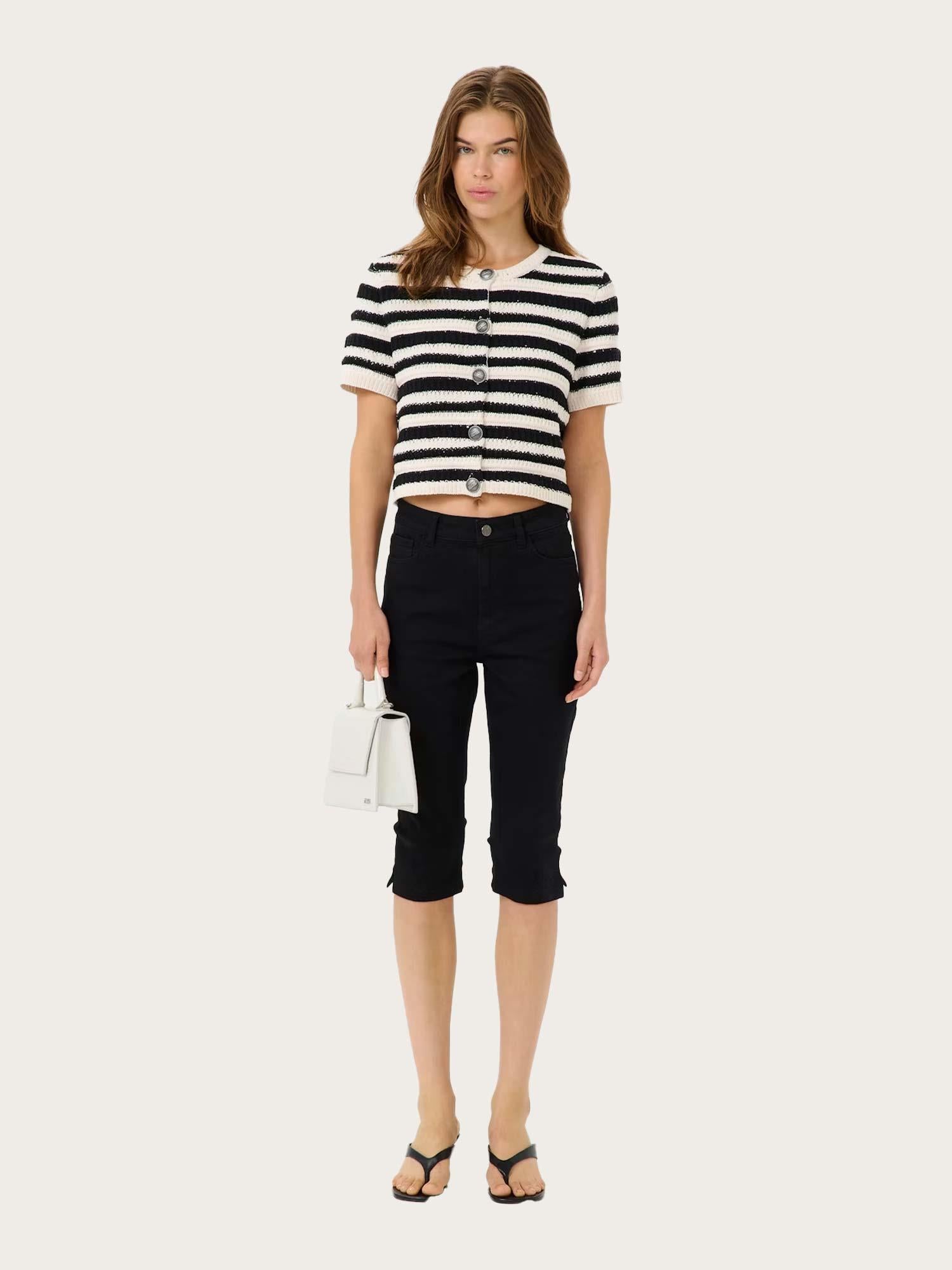GZsailie Cardigan - Black/White Stripe