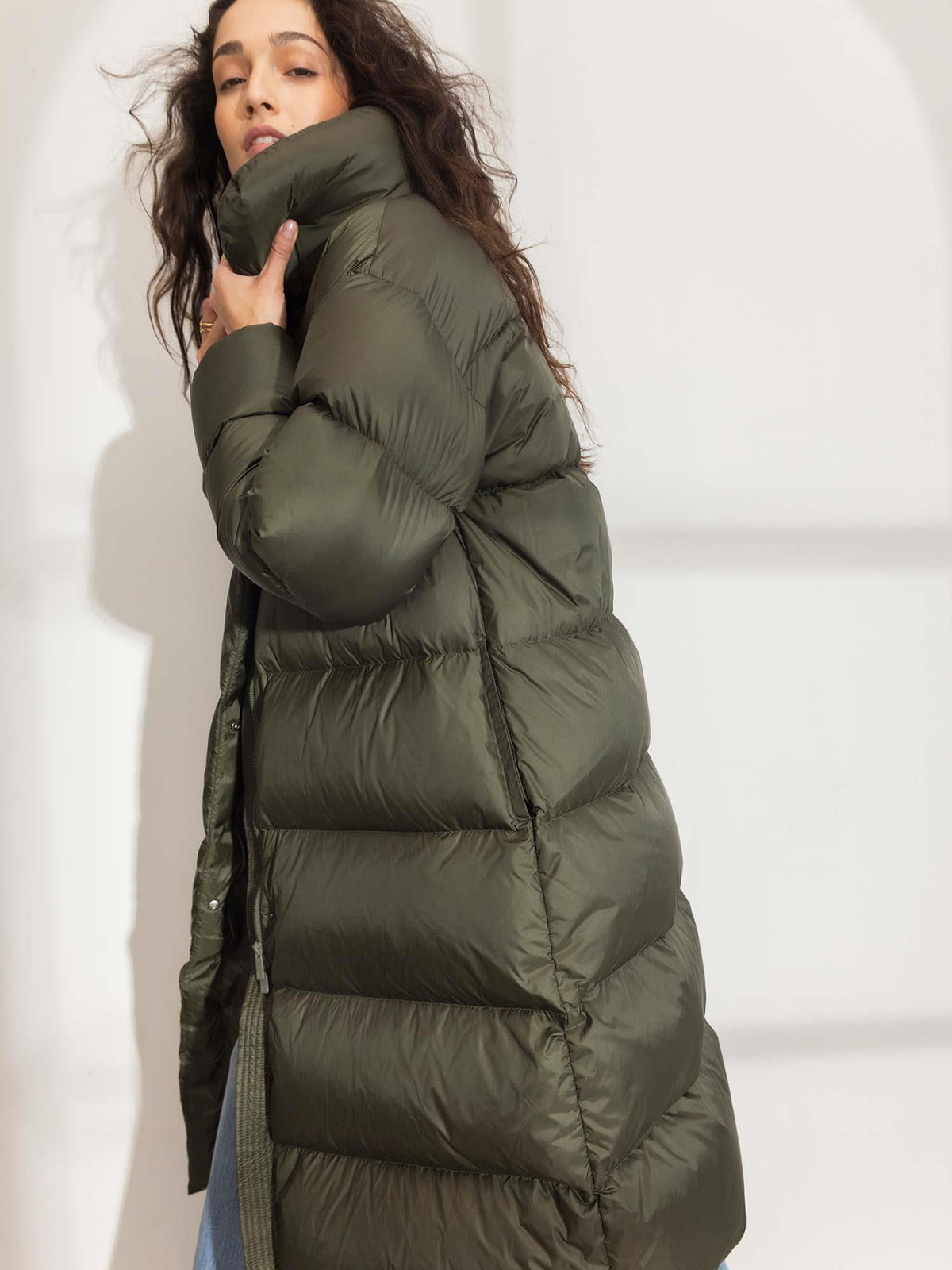 Whisper Down Coat - Dark Olive