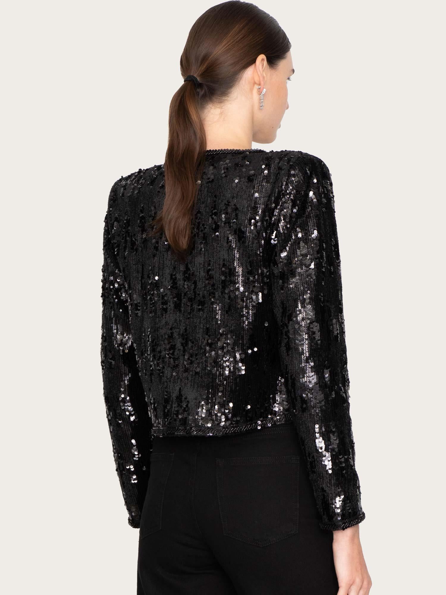 Vela Sequin Jacket - Black