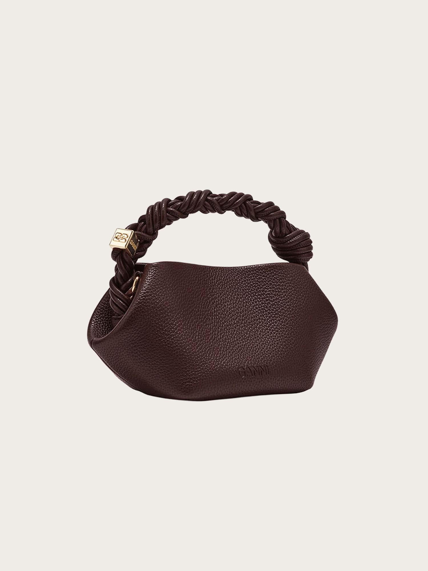 Ganni Bou Bag Mini Grained - Chicory Coffee