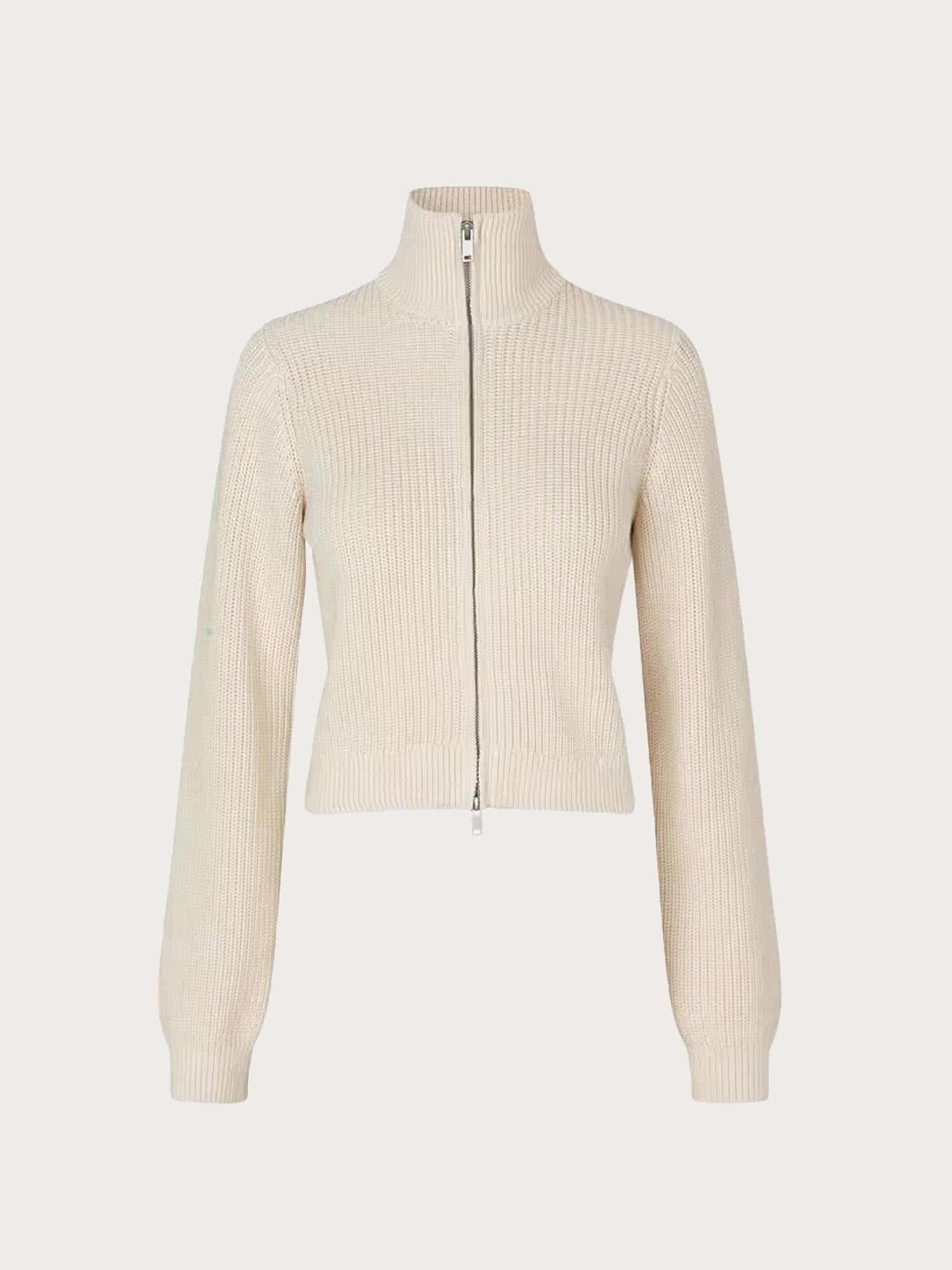 Enbessie Ls Cardigan - Oatmeal Speckle