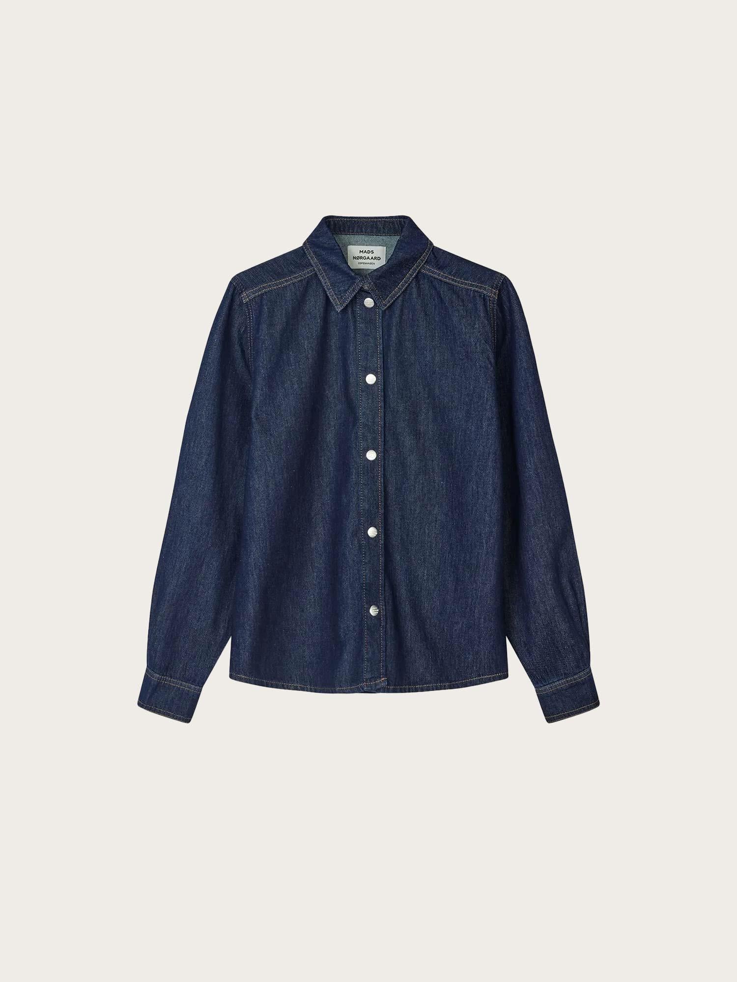 Cosy Denim Crane Shirt - Dark Indigo